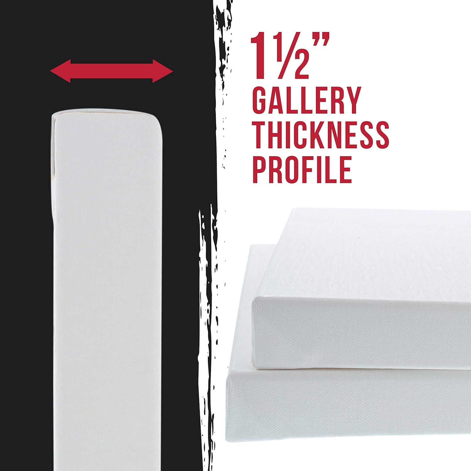 U.S Ar Suppl Larg Stretche Canva fo Paintin 24x3 inc Galler Dept 1-1/2inc Thick 3-Pac 12o Acryli Gess Tripl Primed Professiona Artis Quality 100 Cotto Oil Pourin Paint