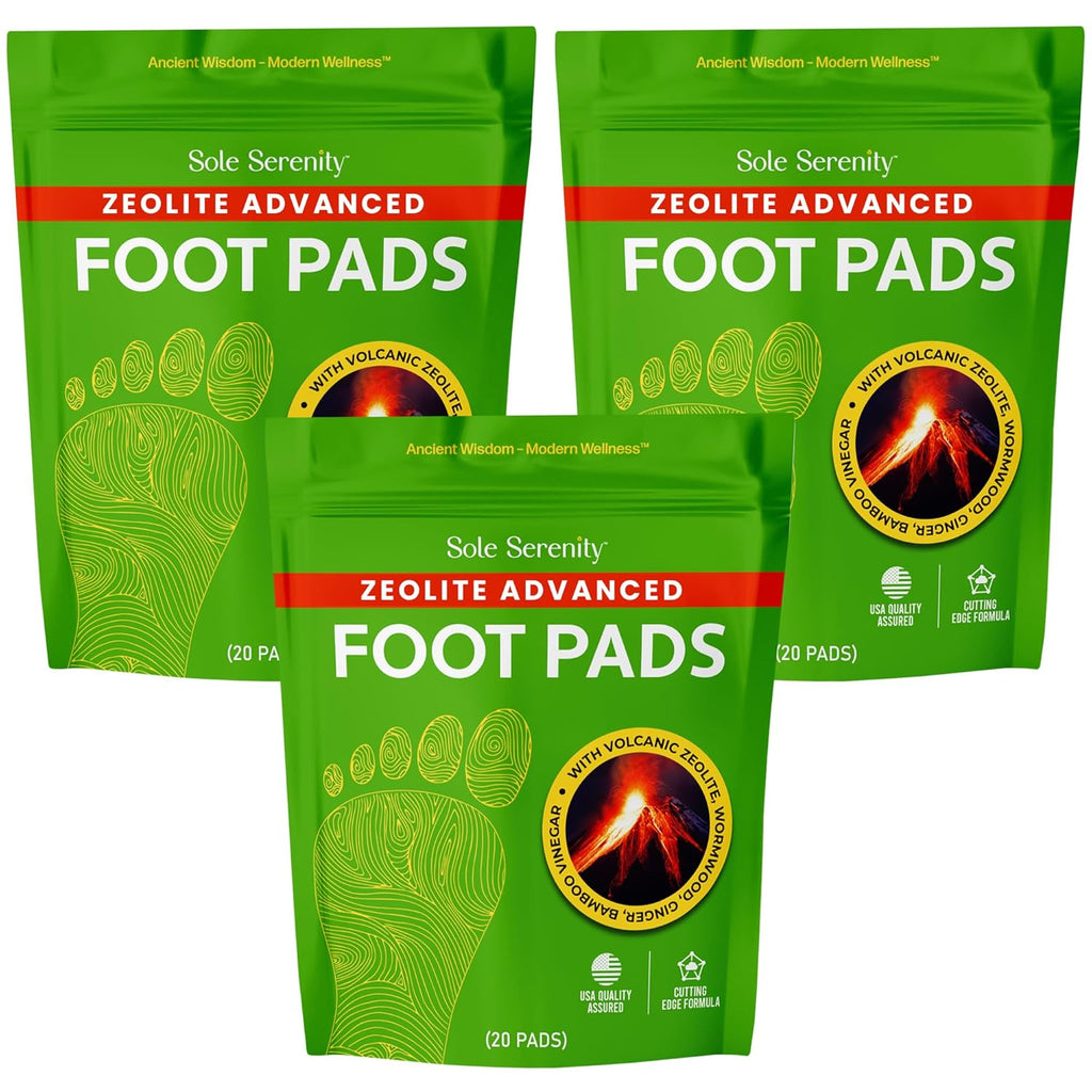 Sol Serenit Foo Pad Zeolit Mineral Ginge Root Wormwood Bambo Vinegar Foo Sp fo Ach Fee ( Pack)