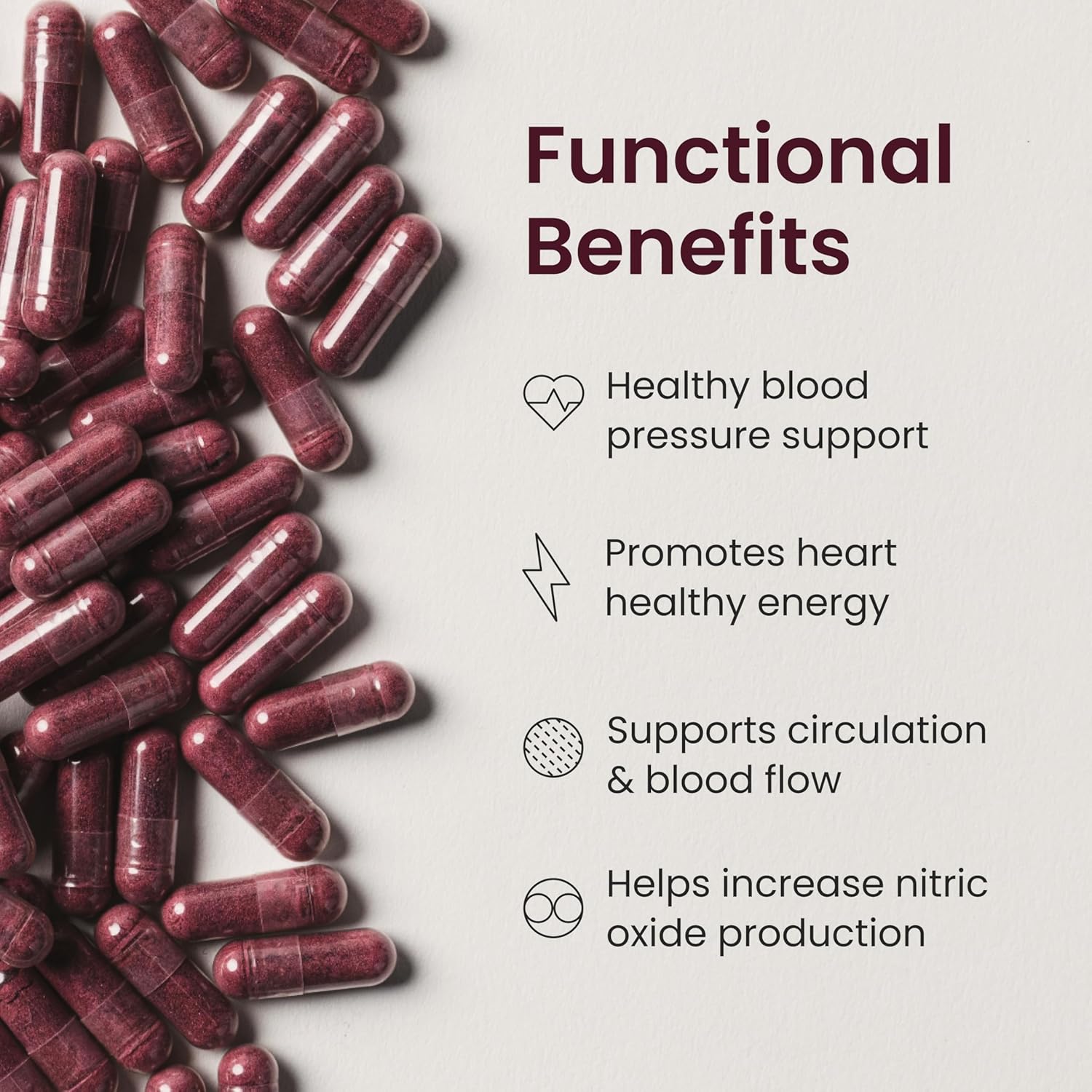 Human SuperBeet Bee Roo Capsule Quic Releas 1000mg Help Suppor Nitri Oxid Production Bloo Pressure Hear Health Contain Non-GM Beetroo Powder Studie Antioxidant 18 Count