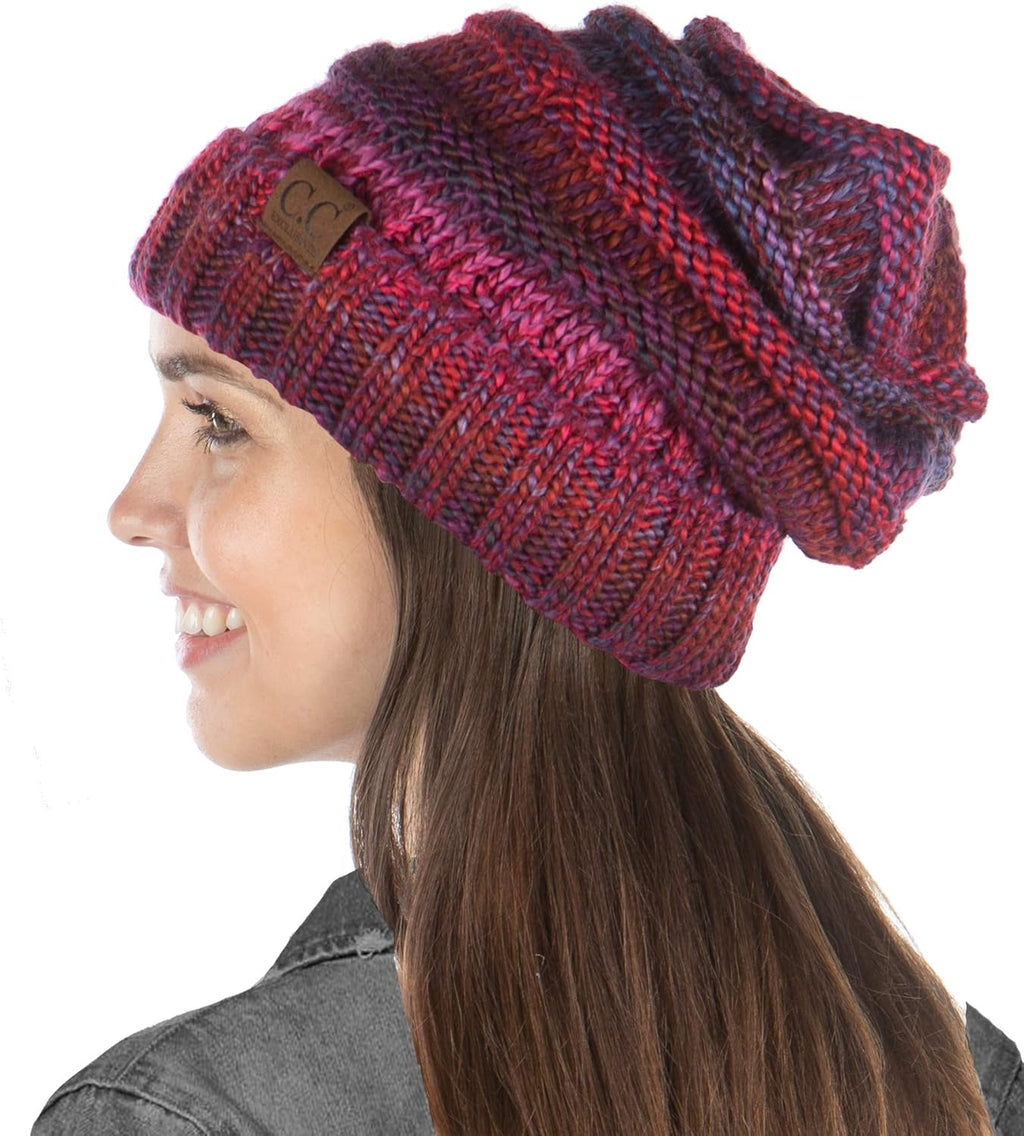 Funky Junque Exclusives Slouchy Beanie for Women ¨C Oversized Winter Hat, Chunky Cable Knit Beanies, Unisex Cold Weather Hats