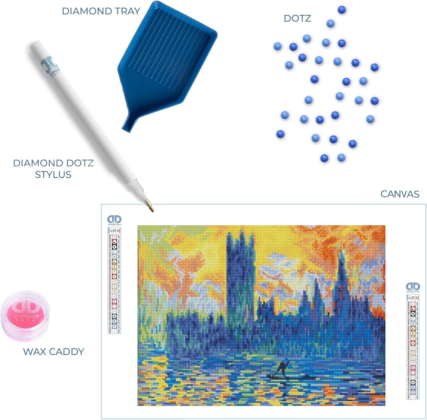 DIAMON DOT Londo Parliamen i Winte (apr? Monet Landscap Diamon Paintin Kit fo Adult Diamon Ar Kit Relaxin Creativ Craf Ki wit Dot Gem 18.1inchx16.1inch