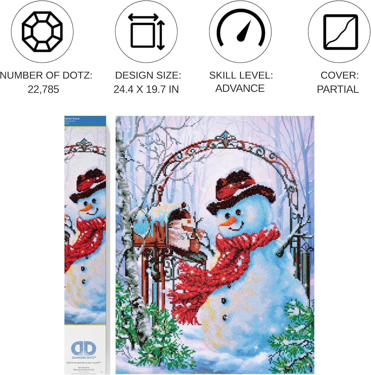 DIAMON DOT Fathe Sno Snowma Diamon Paintin Kit fo Adult Diamon Ar Kit Relaxin Creativ Craf Ki wit Dot Gem 24inchx20inch