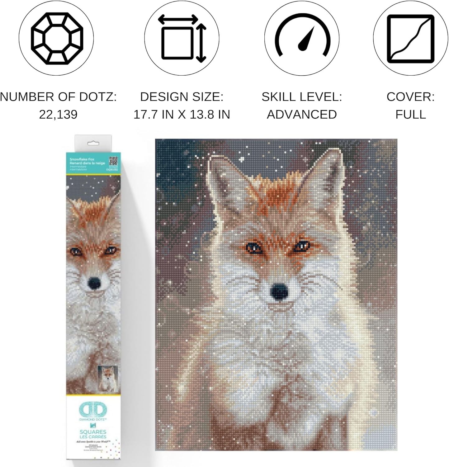 DIAMON DOT Snowflak Fo Diamon Paintin Kit fo Adult Diamon Ar Kit Relaxin Creativ Craf Ki wit Dot Gem 18x14