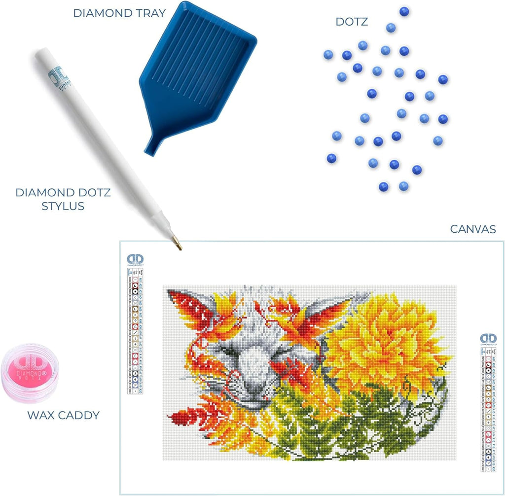 DIAMON DOT Fer Fo Anima Diamon Paintin Kit fo Adult Diamon Ar Kit Relaxin Creativ Craf Ki wit Dot Gem 12.6inchx20.5inch