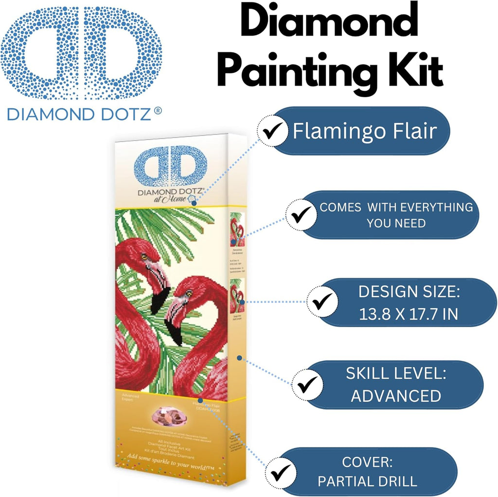 DIAMON DOT a Hom Flaming Flai Diamon Paintin Kit fo Adult Diamon Ar Kit Relaxin Creativ Craf Ki wit Dot Gem 14x18