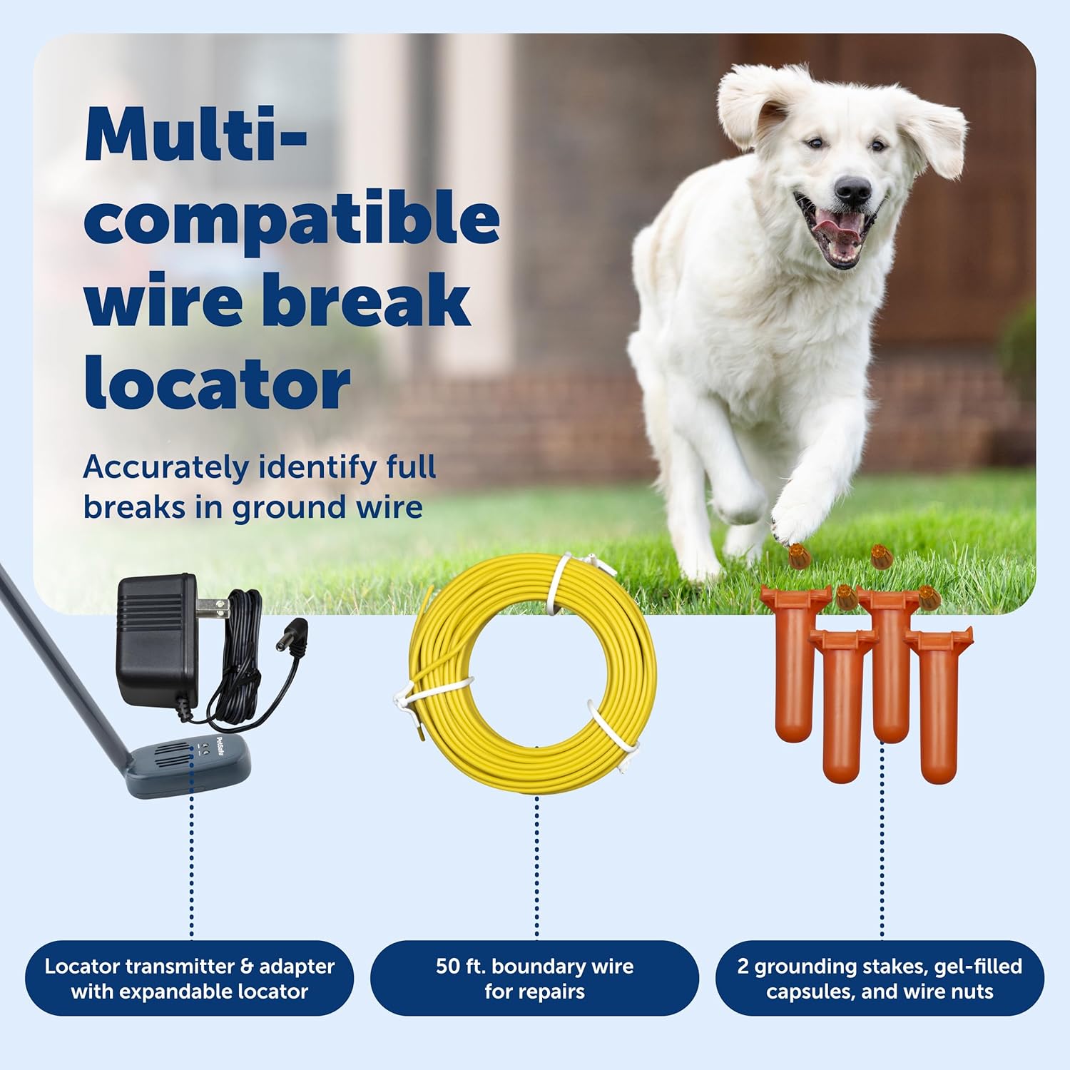 PetSaf Wir Brea Locato Effectiv Accurat Faul Detecto wit Dual-Ton Detectio Wir Signa Teste Fenc Troubleshootin Diagnosti Too In-Groun Fenc Repai Accessory