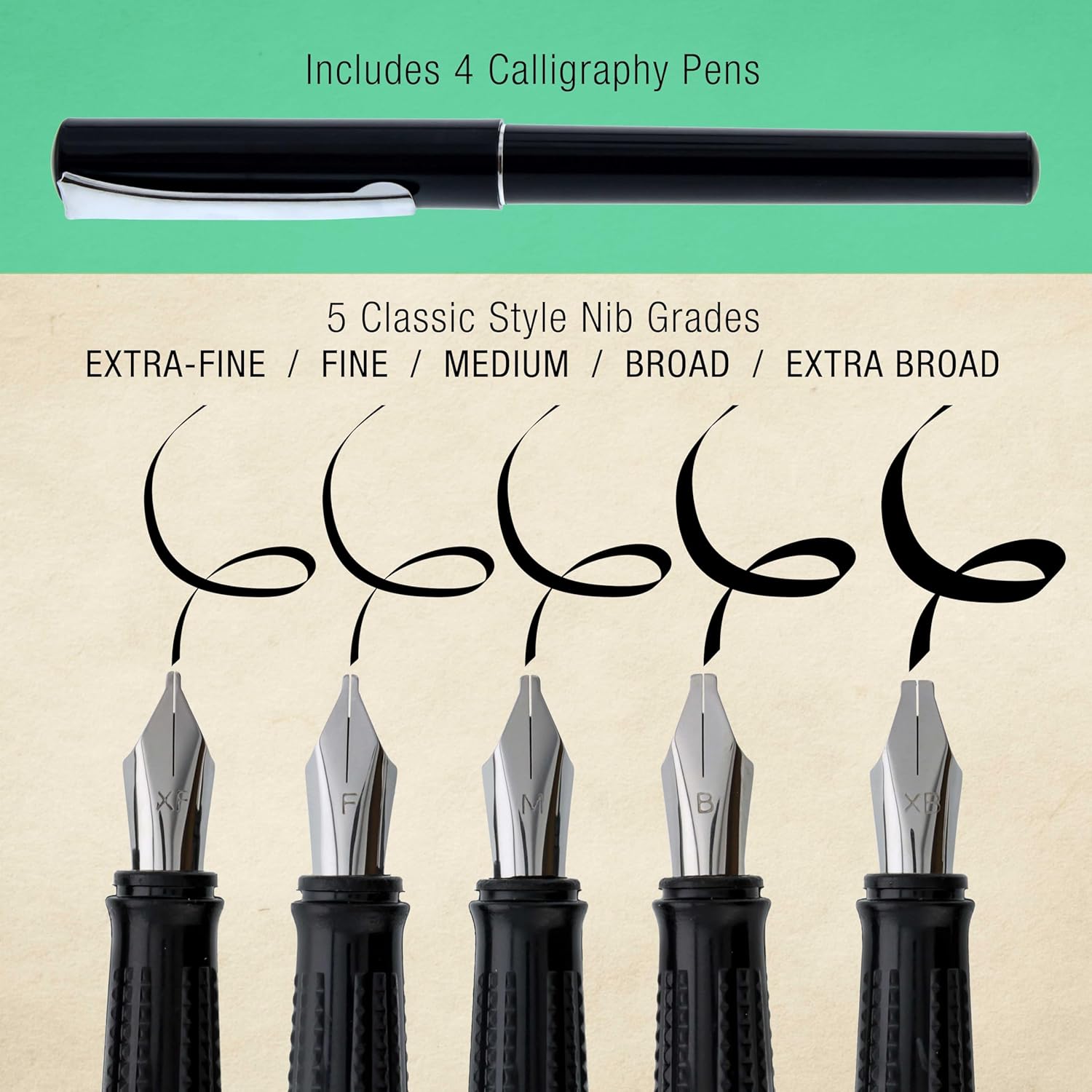 U.S Ar Suppl 35-Piec Calligraph Pe Se  Pens Nibs 2 Inks Include Calligraph Pen fo Writing Beginner Handboo Practic Pape Pad