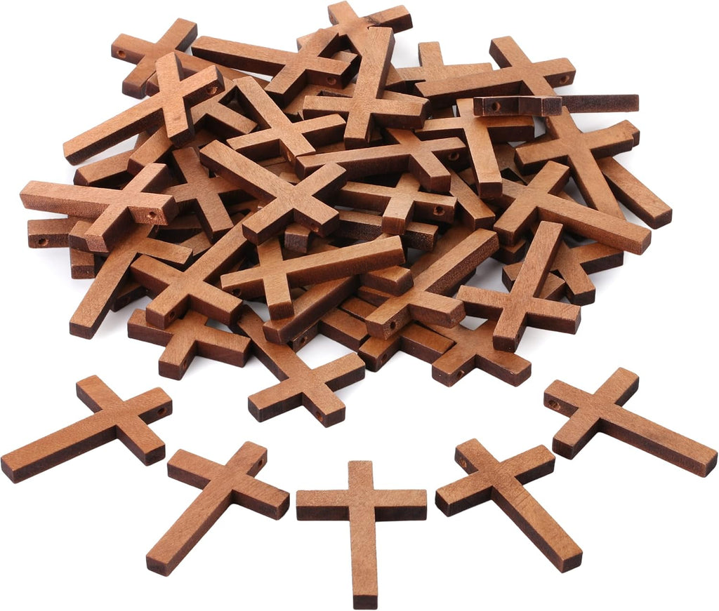 Woode Crosses 1.2x1.7 Inches 5 Pack Smal Woode Crosses Woo Crosse fo Crafts Smal Cros Pendant