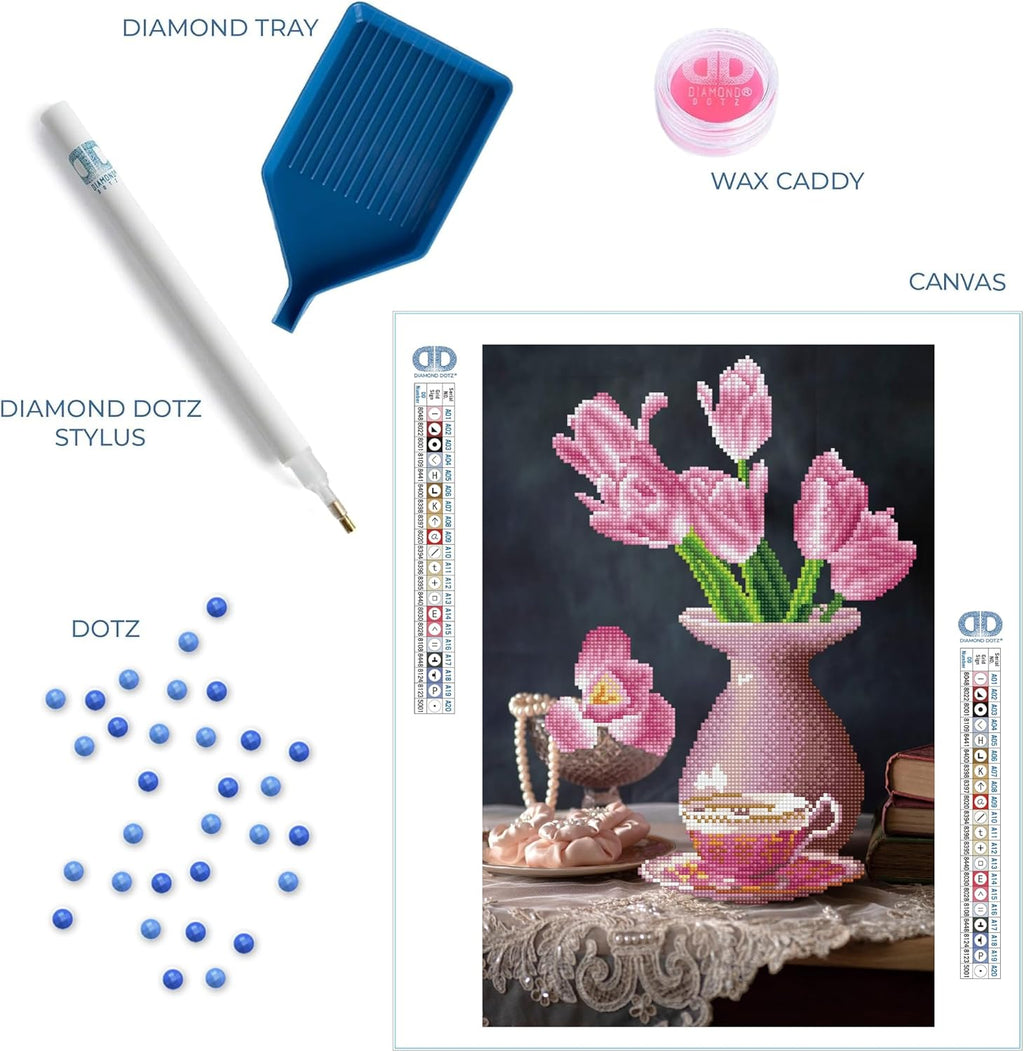 DIAMON DOT Daybrea Tulip Diamon Paintin Kit fo Adult Diamon Ar Kit Relaxin Creativ Craf Ki wit Dot Gem 13.6x20.5