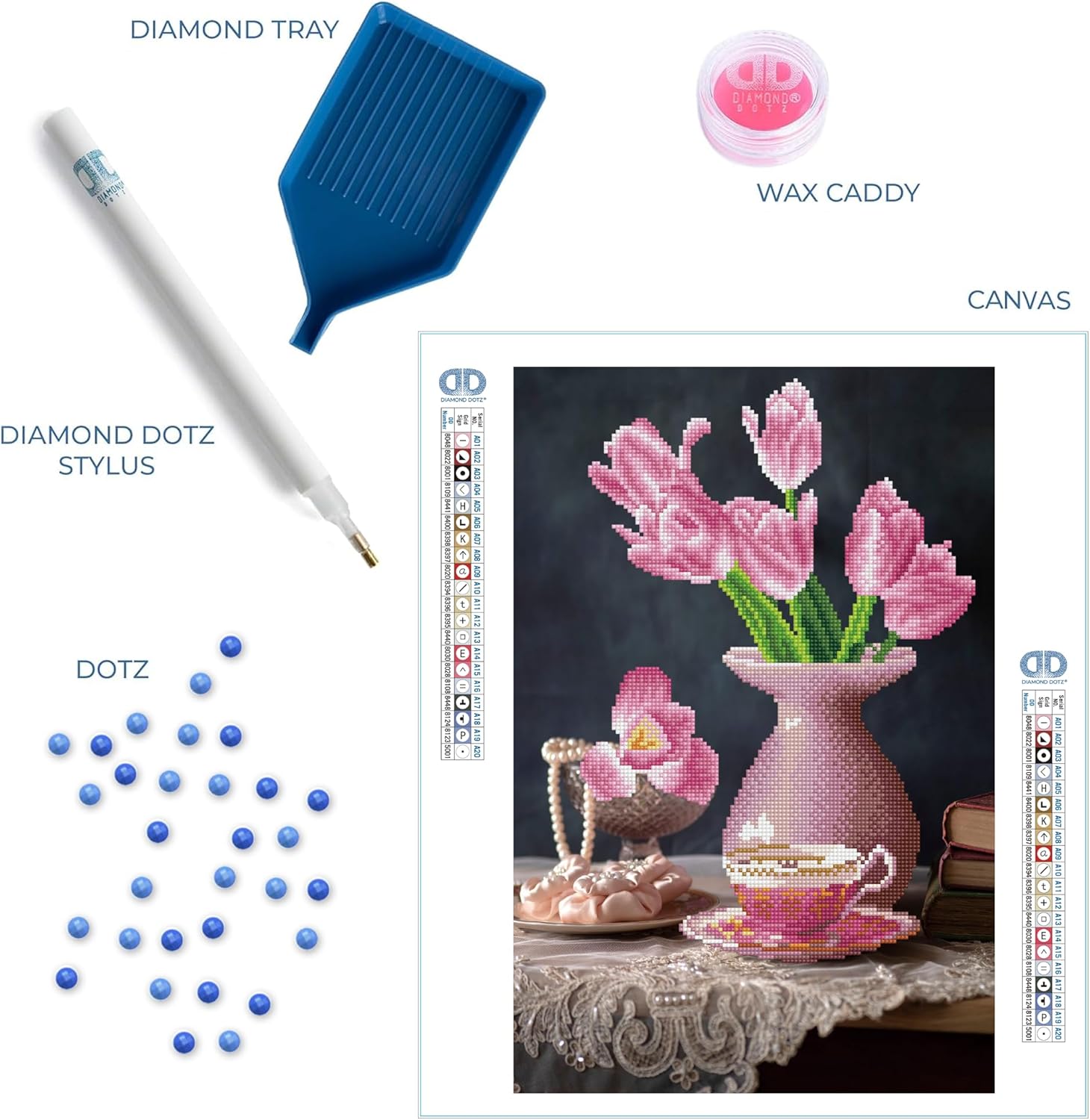 DIAMON DOT Daybrea Tulip Diamon Paintin Kit fo Adult Diamon Ar Kit Relaxin Creativ Craf Ki wit Dot Gem 13.6x20.5
