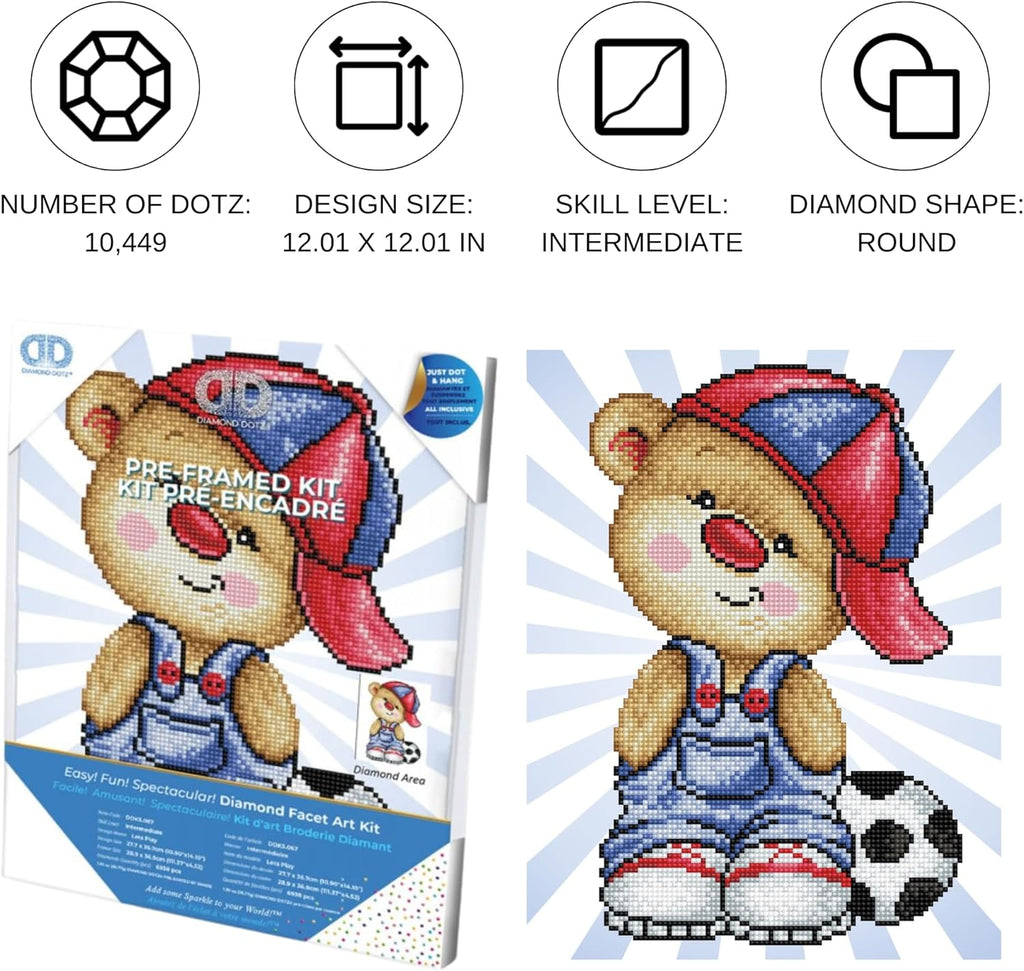 DIAMON DOT Let Pla wit Fram Bea Diamon Paintin Kit fo Adult Diamon Ar Kit Relaxin Creativ Craf Ki wit Dot Gem 14inchx10.9inch