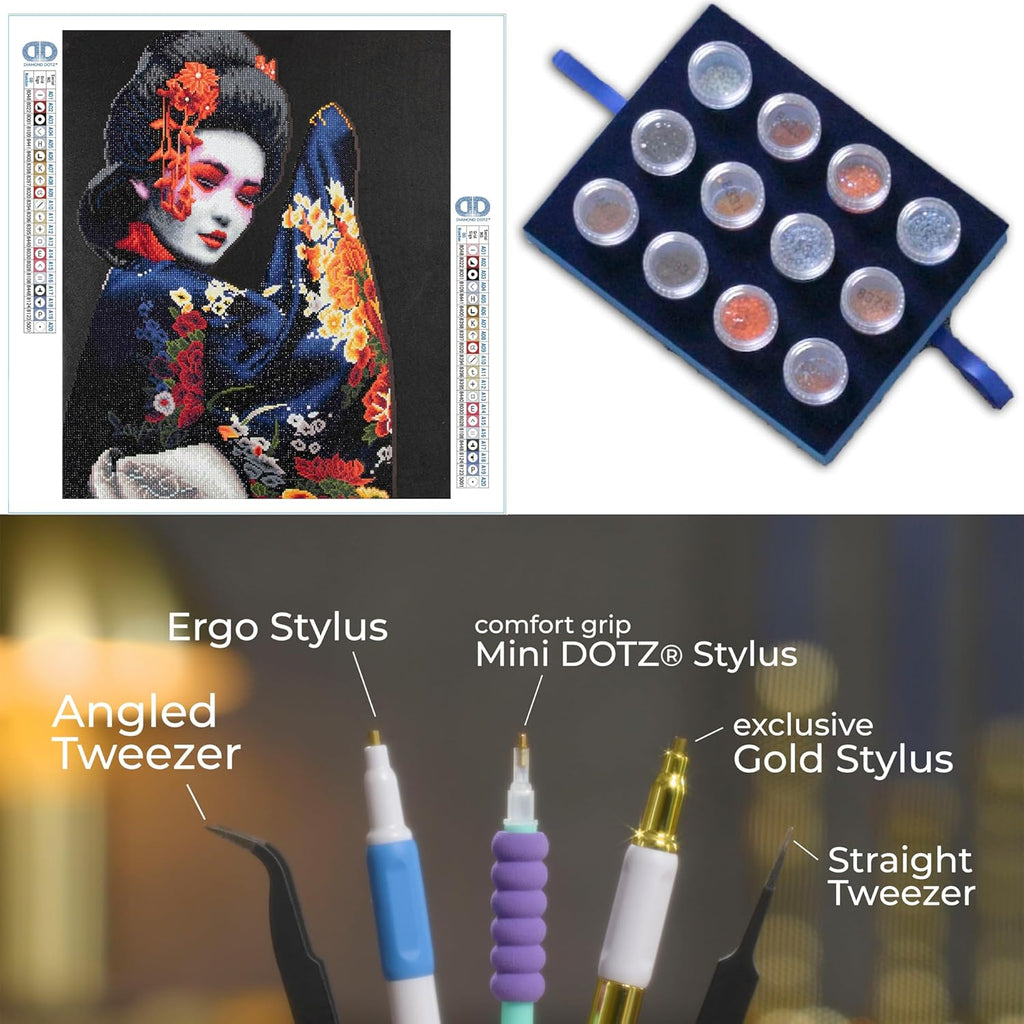 DIAMON DOT Kyot Beaut Diamon Paintin Kit fo Adult Diamon Ar Kit Relaxin Creativ Craf Ki wit Dot Gem 20x24