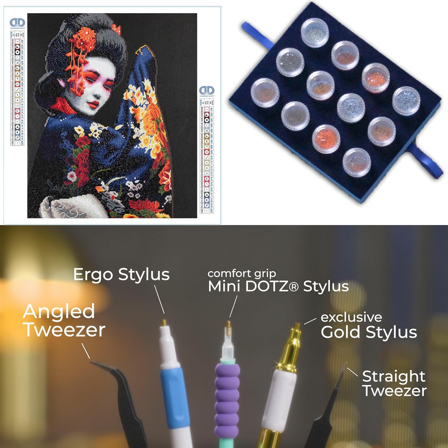 DIAMON DOT Kyot Beaut Diamon Paintin Kit fo Adult Diamon Ar Kit Relaxin Creativ Craf Ki wit Dot Gem 20x24