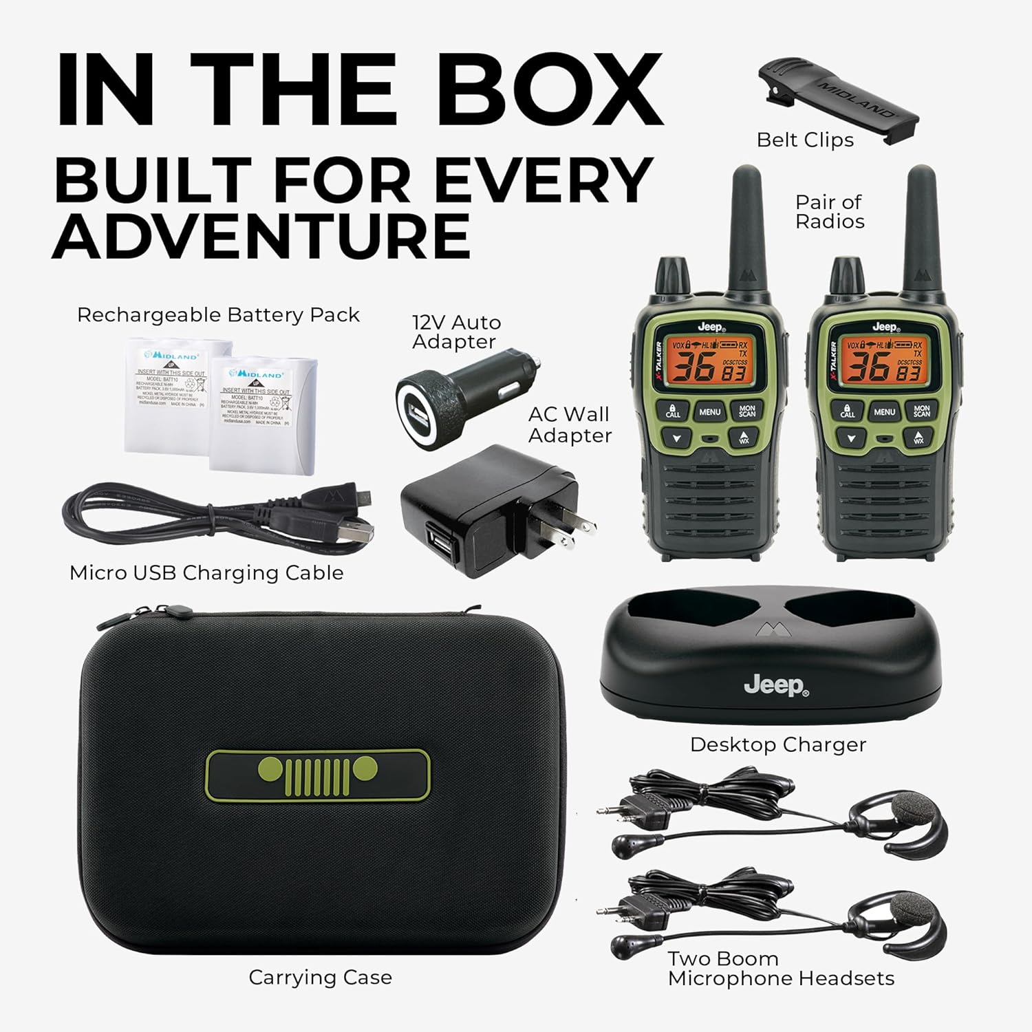 Midland Jeep X-TALKER T77VP5J Two Way Radios Extreme Dual Pack