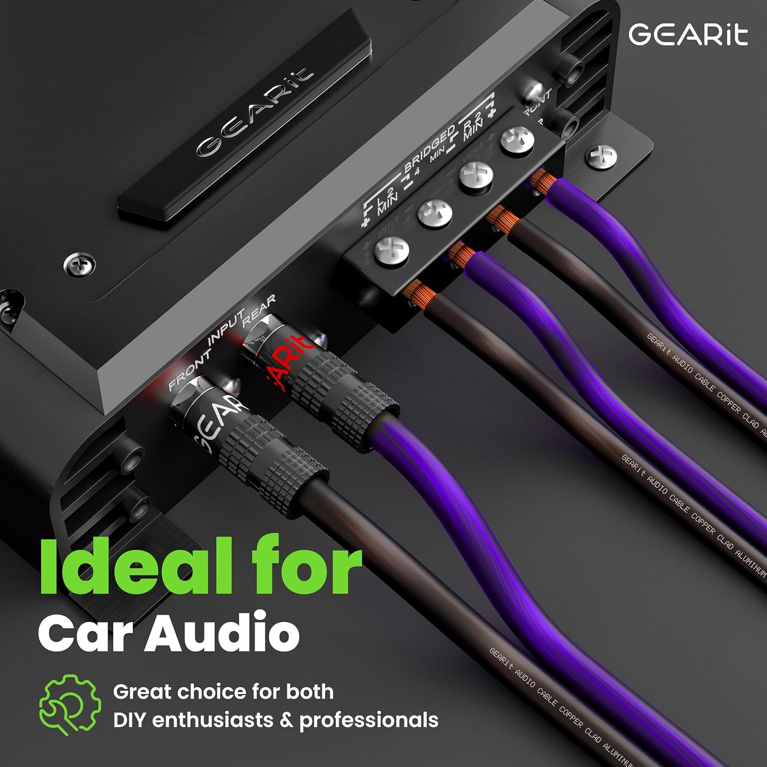 GEARit Pro Series 18AWG Speaker Wire, 18 Gauge Speaker Wire Cable (100 Feet / 30 Meters) Great Use for Home Theater Speakers and Car Speakers, Transparent Black/Purple