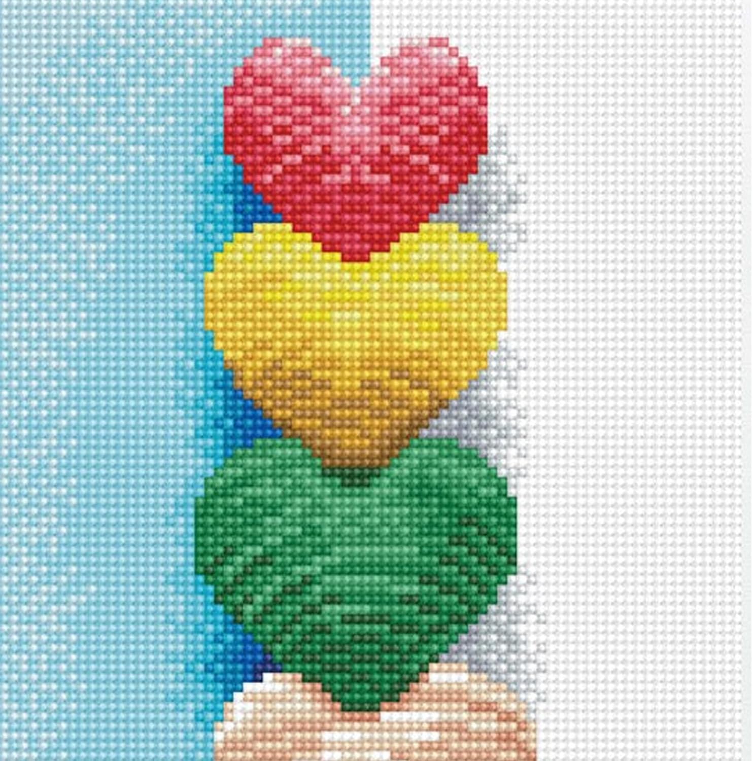 Diamon Dot Ic Crea Heart Foo Diamon Paintin Kit fo Adult Diamon Ar Kit Relaxin Creativ Craf Ki wit Dot Gem 23.6inchx8.7inch