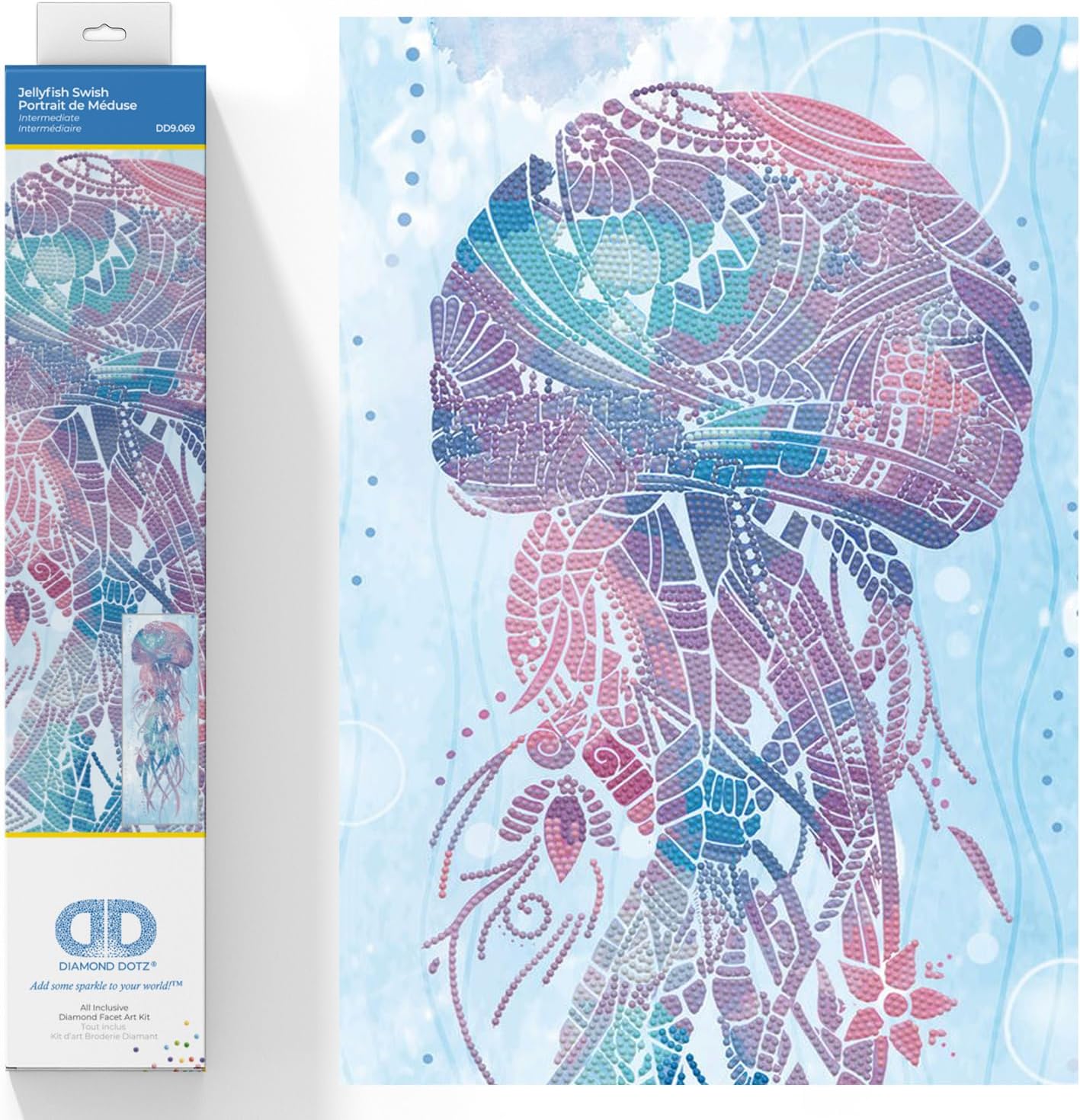 DIAMON DOT Jellyfis Swis Diamon Paintin Kit fo Adult Diamon Ar Kit Relaxin Creativ Craf Ki wit Dot Gem 30x11