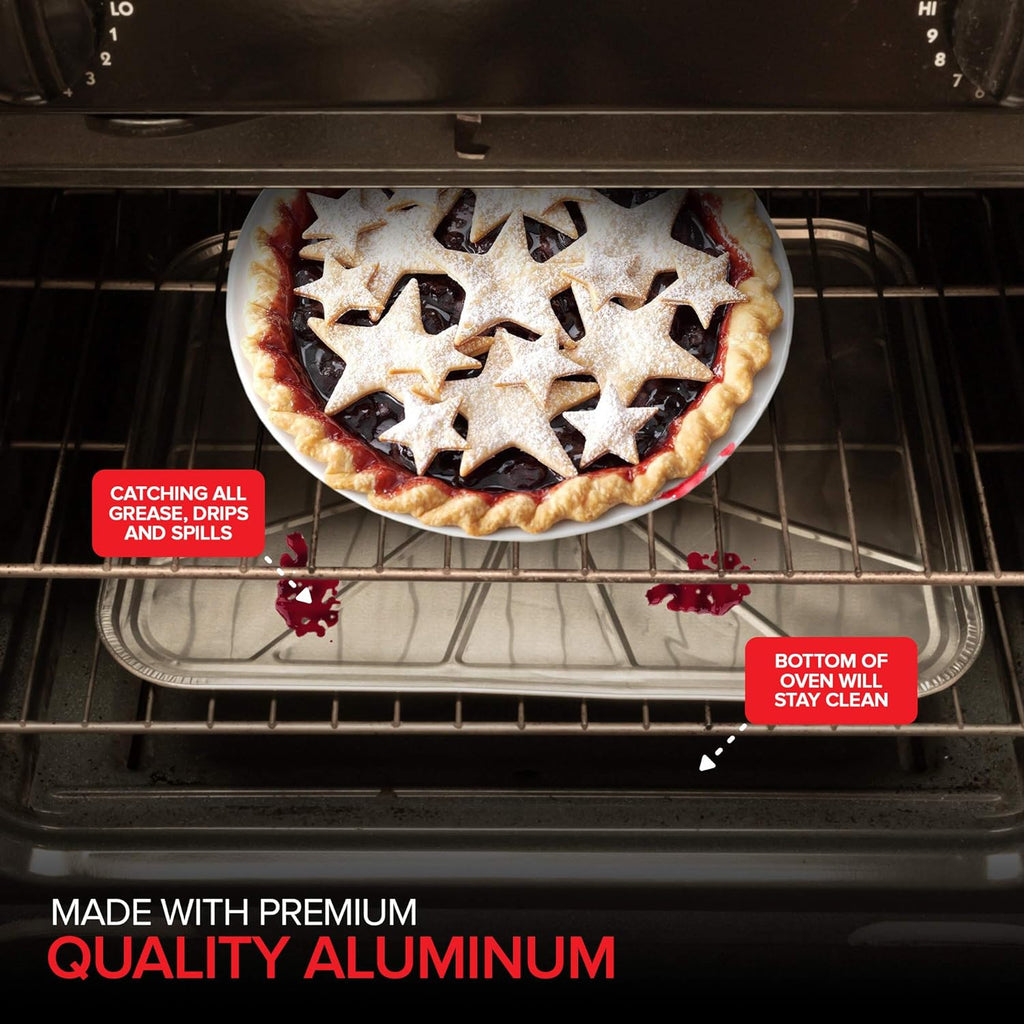 Disposable Foil Oven Liners (10 Pack) Oven Liners for Bottom of Electric Oven and Gas Oven - Reusable Oven Drip Pan Tray for Cooking and Baking - 18.5inch x15.5¡±