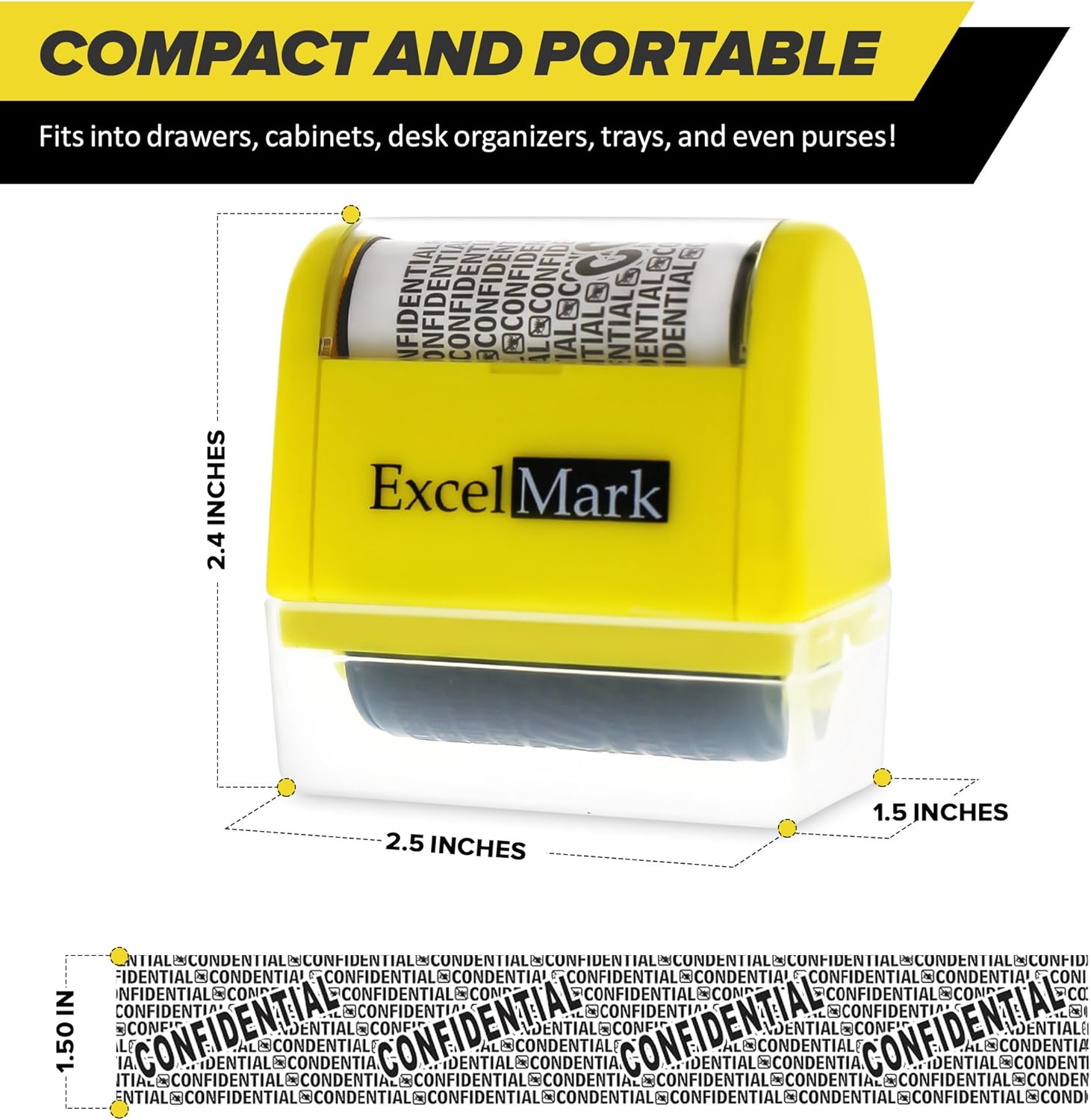 ExcelMark Rolling Identity Theft Stamp (Large)