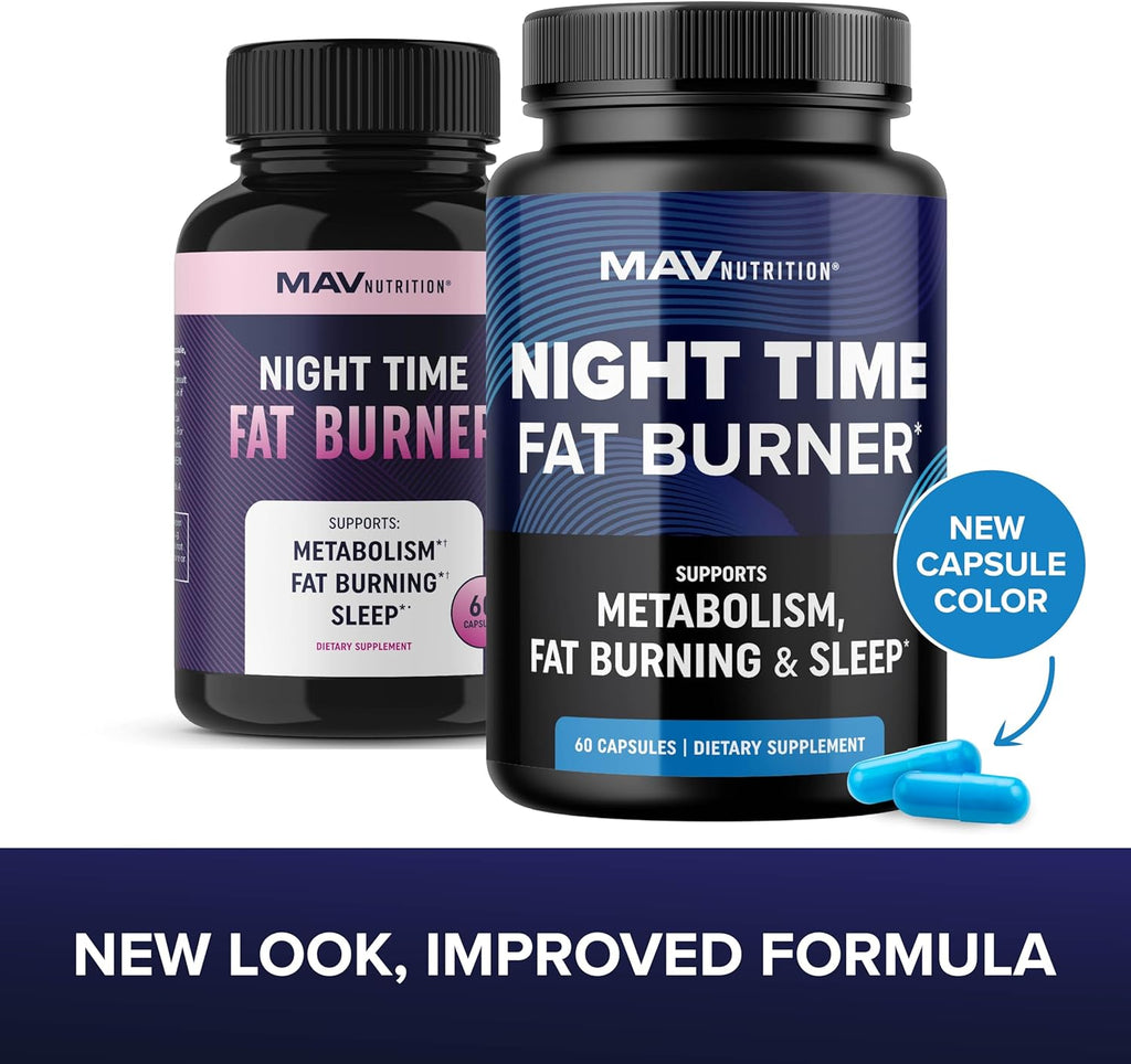 Nigh Tim Fa Burne fo Weigh Los Suppor Slee Ai Appetit Suppressant Car Blocker Nighttim Metabolis Booste fo Stomac Fa Burne Nigh Shre wit Melatoni Non-GMO Vega 60ct