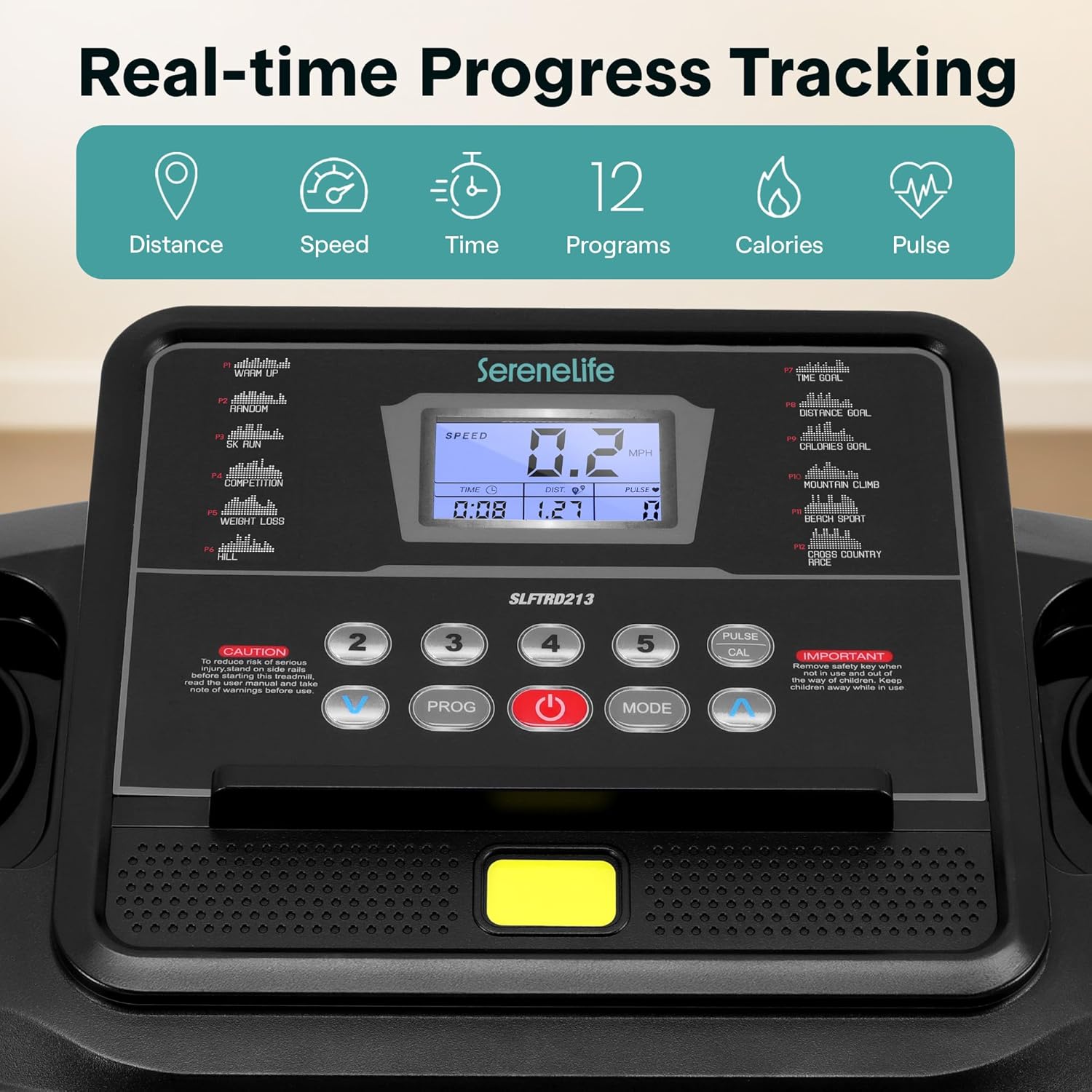 Electric Folding Treadmill Exercise Machine - Smart Compact Digital Fitness Treadmill Workout Trainer w/Bluetooth App Sync, Manual Incline Adjustment, for Walking, Running, Gym