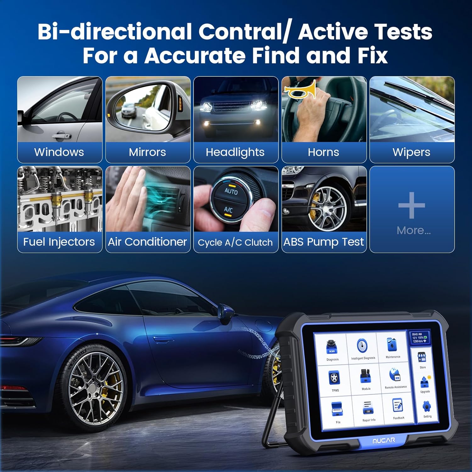 MUCA VO OBD Scanne Diagnosti Too wit Lifetim Fre Update Ful Syste Bidirectiona Sca Too wit 34 Rese Service EC Coding 3000 Activ Test Powe Balance Crankshaf Relearn FC SGW