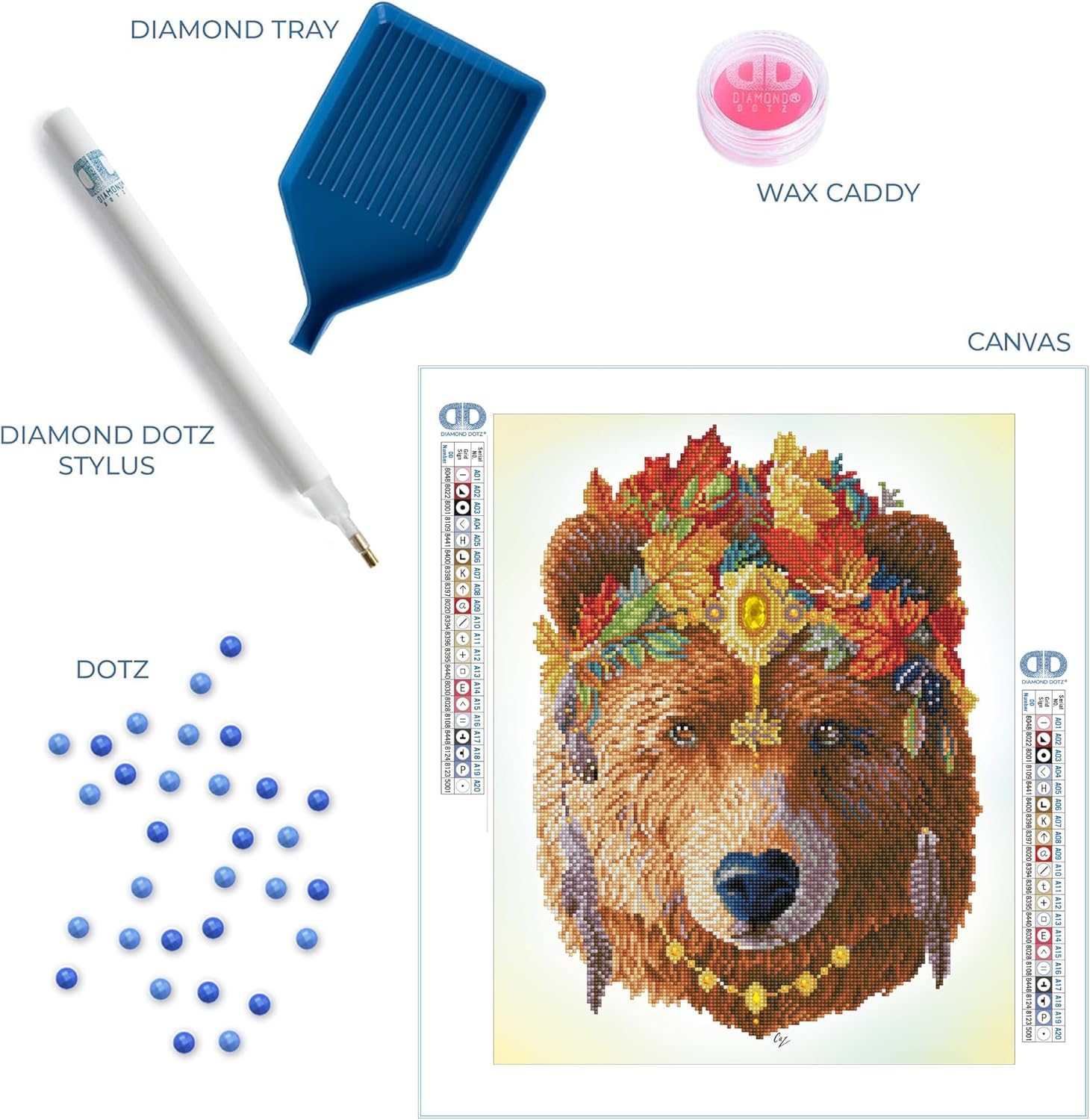 DIAMON DOT Bohemia Bea Diamon Paintin Kit fo Adult Diamon Ar Kit Relaxin Creativ Craf Ki wit Dot Gem 16.1x20.1