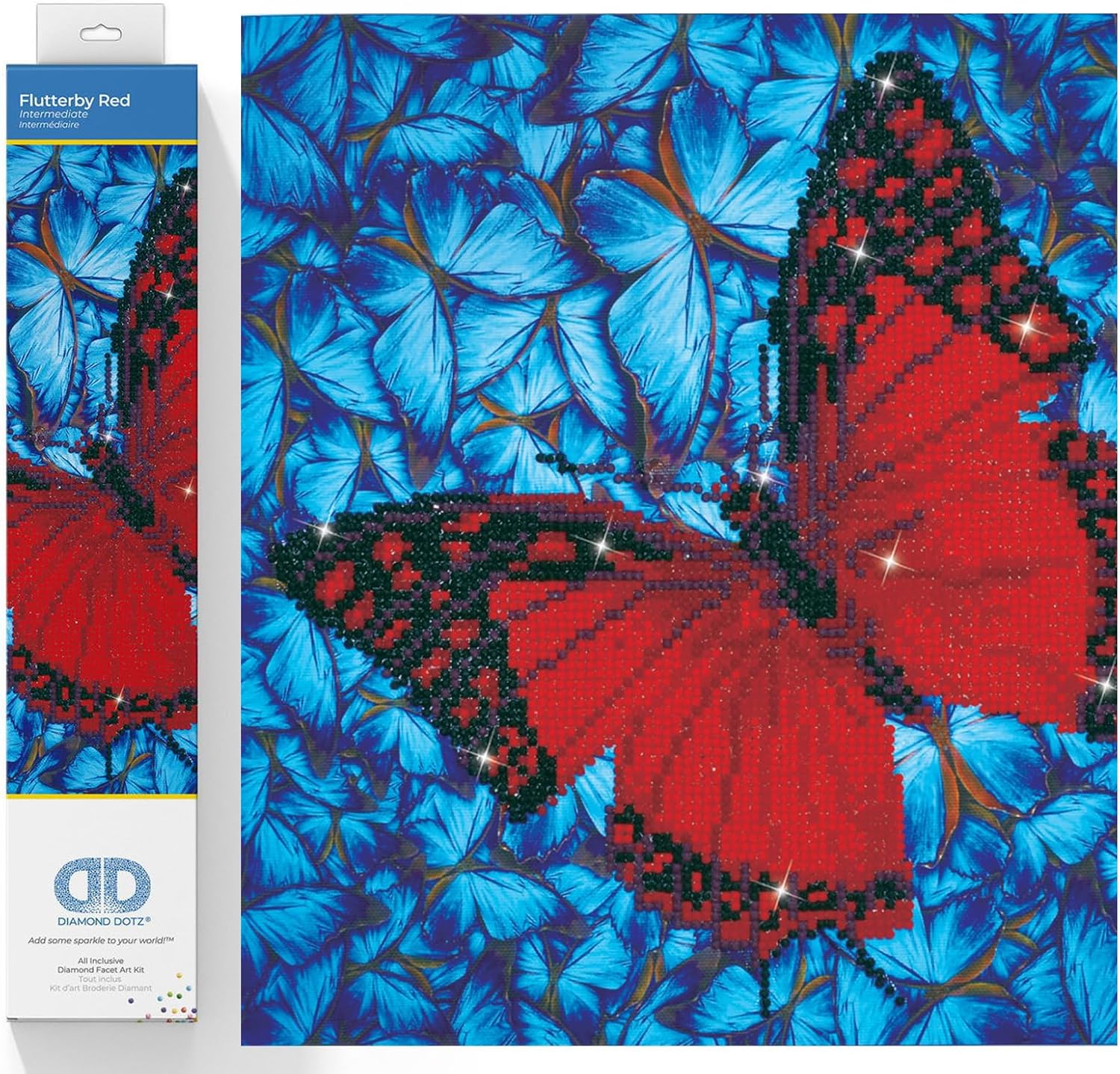 DIAMON DOT Flutterb Re Diamon Paintin Kit fo Adult Diamon Ar Kit Relaxin Creativ Craf Ki wit Dot Gem 12x12