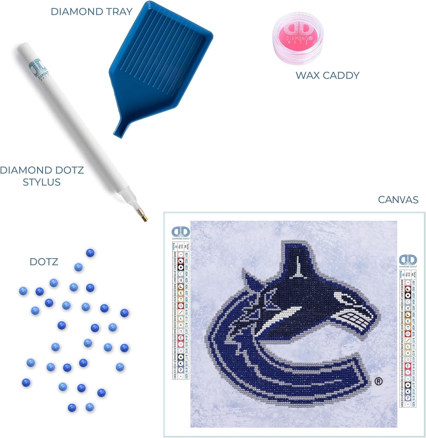 DIAMON DOT NH Vancouve Canuck Hocke Diamon Paintin Kit fo Adult Diamon Ar Kit Relaxin Creativ Craf Ki wit Dot Gem 12.6inch 12.6inch
