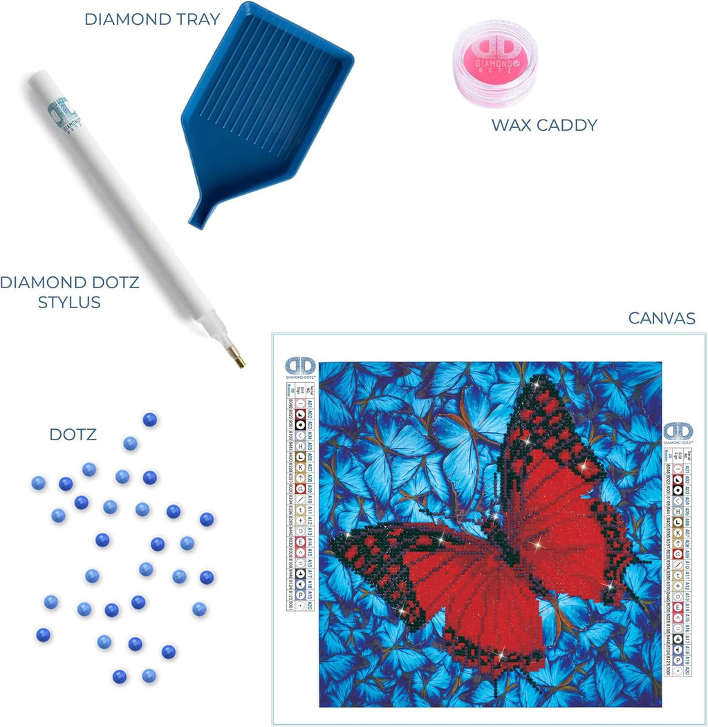 DIAMON DOT Flutterb Re Diamon Paintin Kit fo Adult Diamon Ar Kit Relaxin Creativ Craf Ki wit Dot Gem 12x12