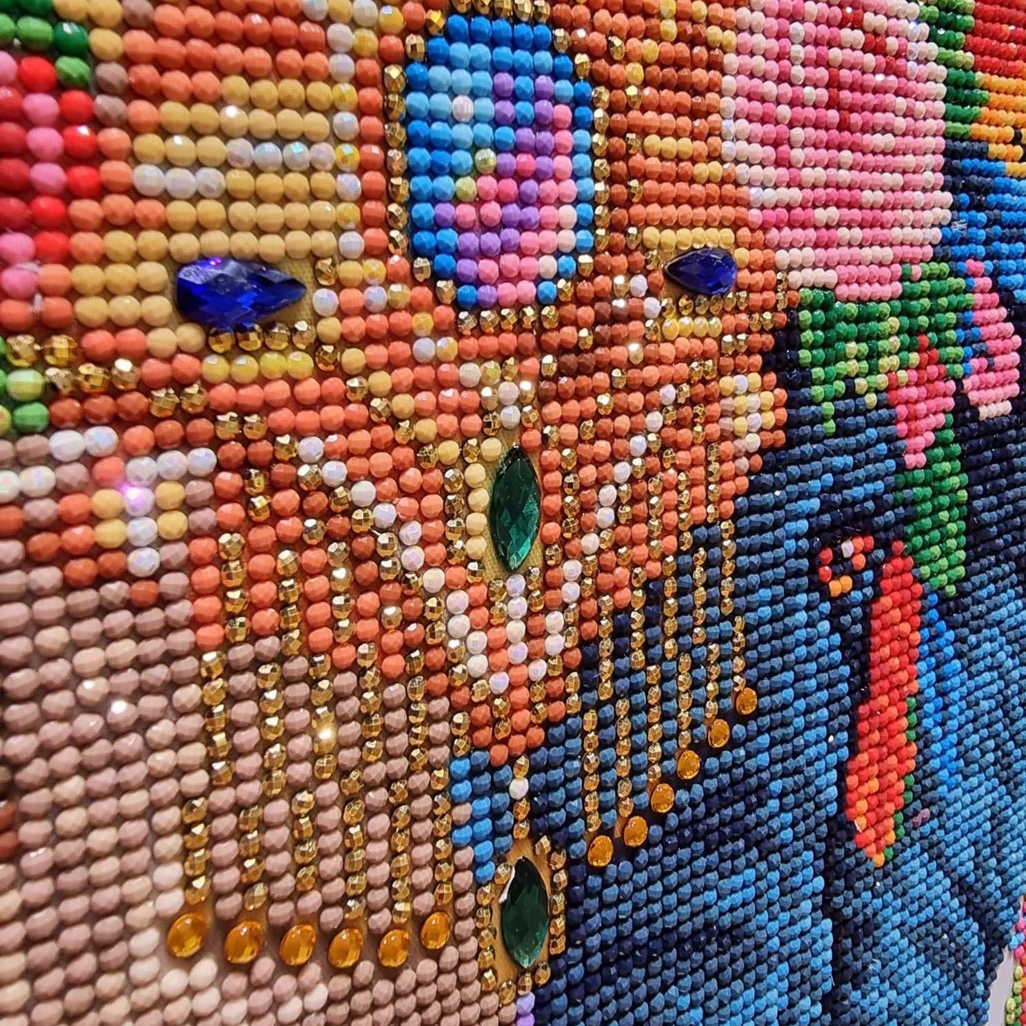 DIAMON DOT Bohemia Elephan Diamon Paintin Kit fo Adult Diamon Ar Kit Relaxin Creativ Craf Ki wit Dot Gem 16.1x20.1