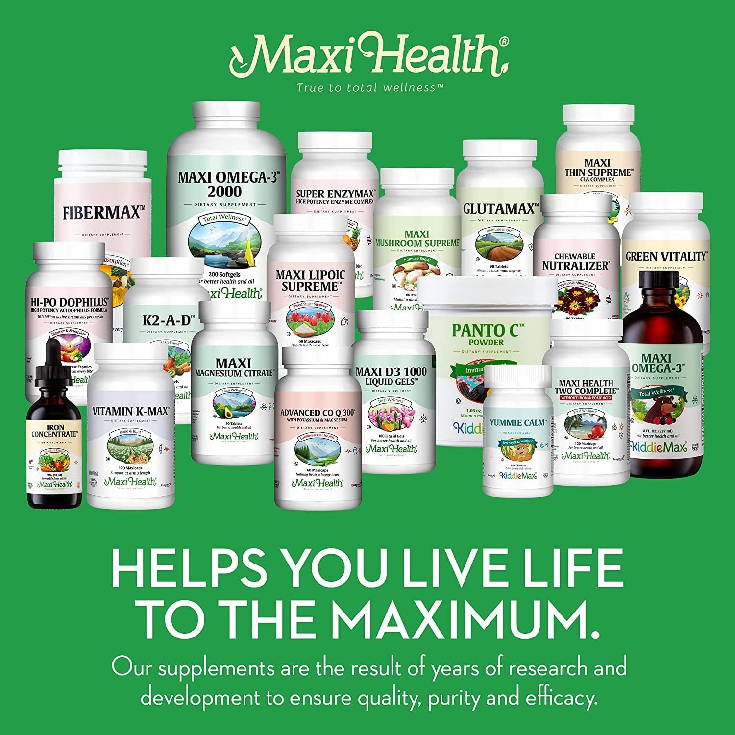 Maxi Health Iron Supplement 15mg Per ML ¨C Increase Energy and Blood Levels Without Nausea or Constipation ¨C Liquid Iron Drops for Men, Women, and Kids ¨C 2 oz. (2 oz, 2 Pack)