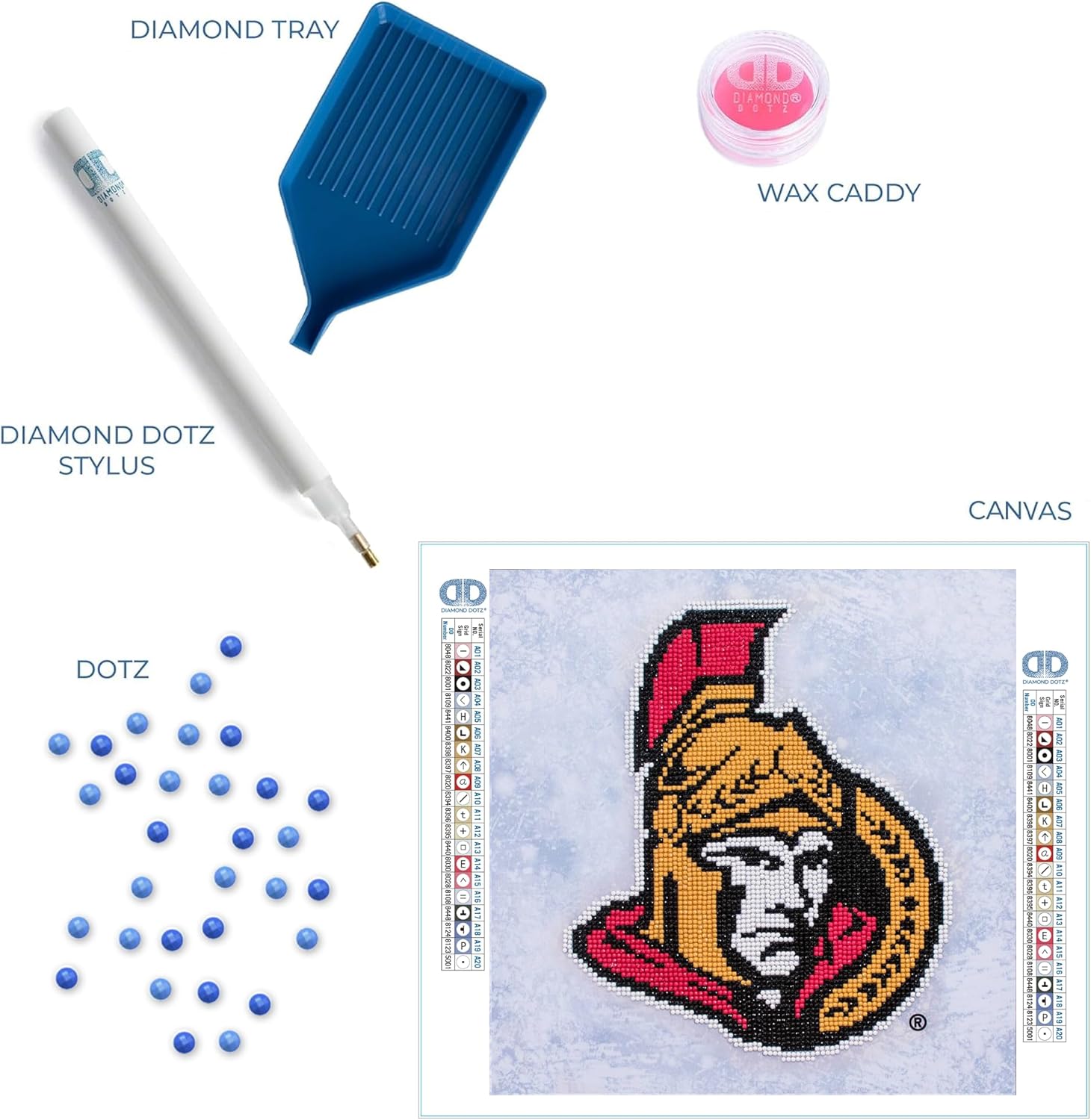 DIAMON DOT NH Ottaw Senator Hocke Diamon Paintin Kit fo Adult Diamon Ar Kit Relaxin Creativ Craf Ki wit Dot Gem 12.6inch 12.6inch