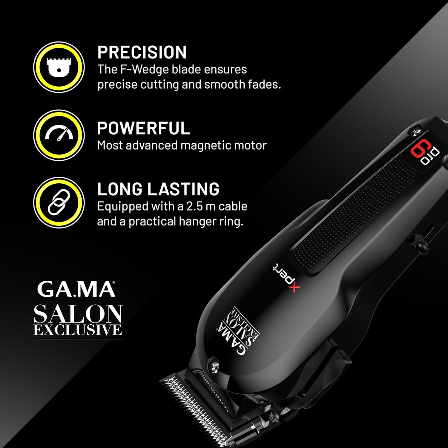 GA.M Magneti Clippe Pr Xpert High-Performanc Motor DL F-Wedg Blade Adjustabl Tape Lever Combs