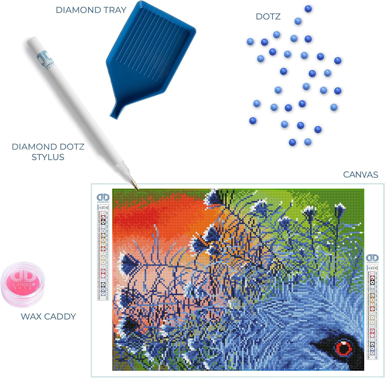DIAMON DOT a Exoti Bir Diamon Paintin Kit fo Adult Diamon Ar Kit Relaxin Creativ Craf Ki wit Dot Gem 16.9inchx12.2inch