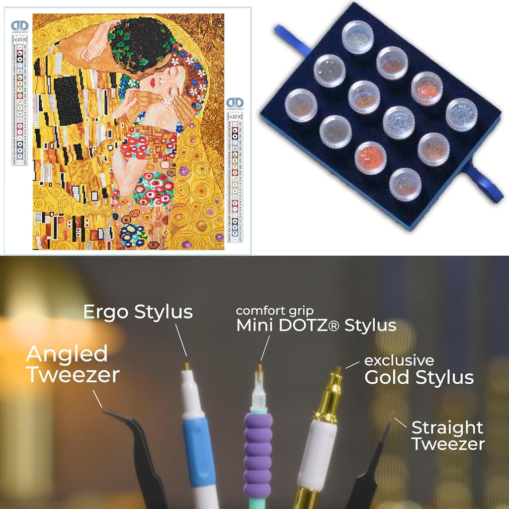 Diamon Dot Th Kis (Apre Klimt Diamon Paintin Kit fo Adult Diamon Ar Kit Relaxin Creativ Craf Ki wit Dot Gem 22x28