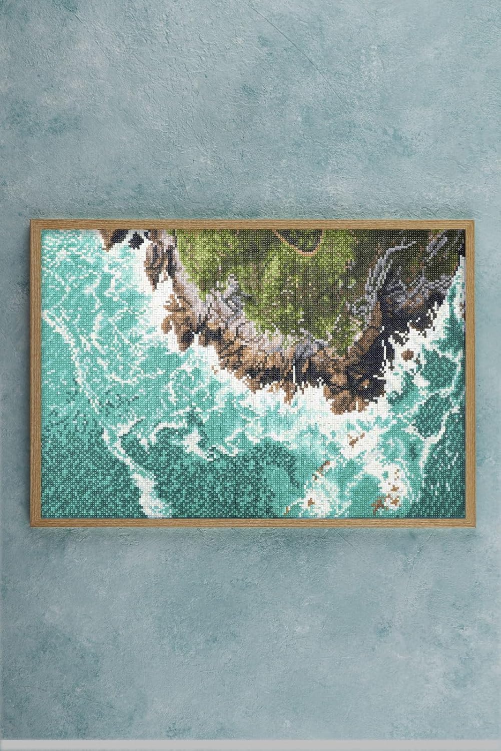 DIAMON DOT Rock Coas Ocea Diamon Paintin Kit fo Adult Diamon Ar Kit Relaxin Creativ Craf Ki wit Dot Gem 13.8inchx20.5inch