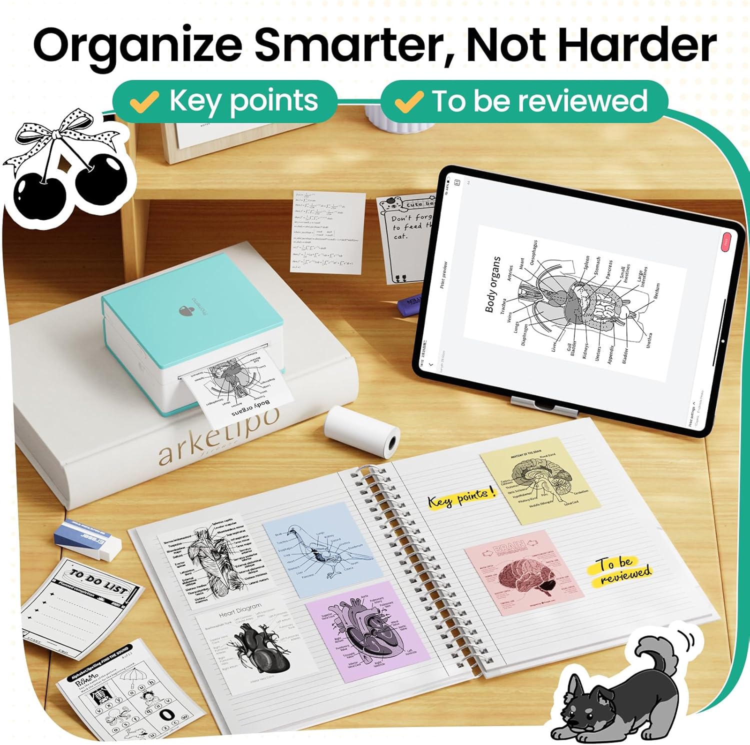 Phomemo Mini Printer Sticker Maker Machine M02- Mini Sticker Printer, Print Pods Suitable for Creative DIY, Diaries, Study Notes, Labels, Gifts, Portable Thermal Printer for School/Home/Office