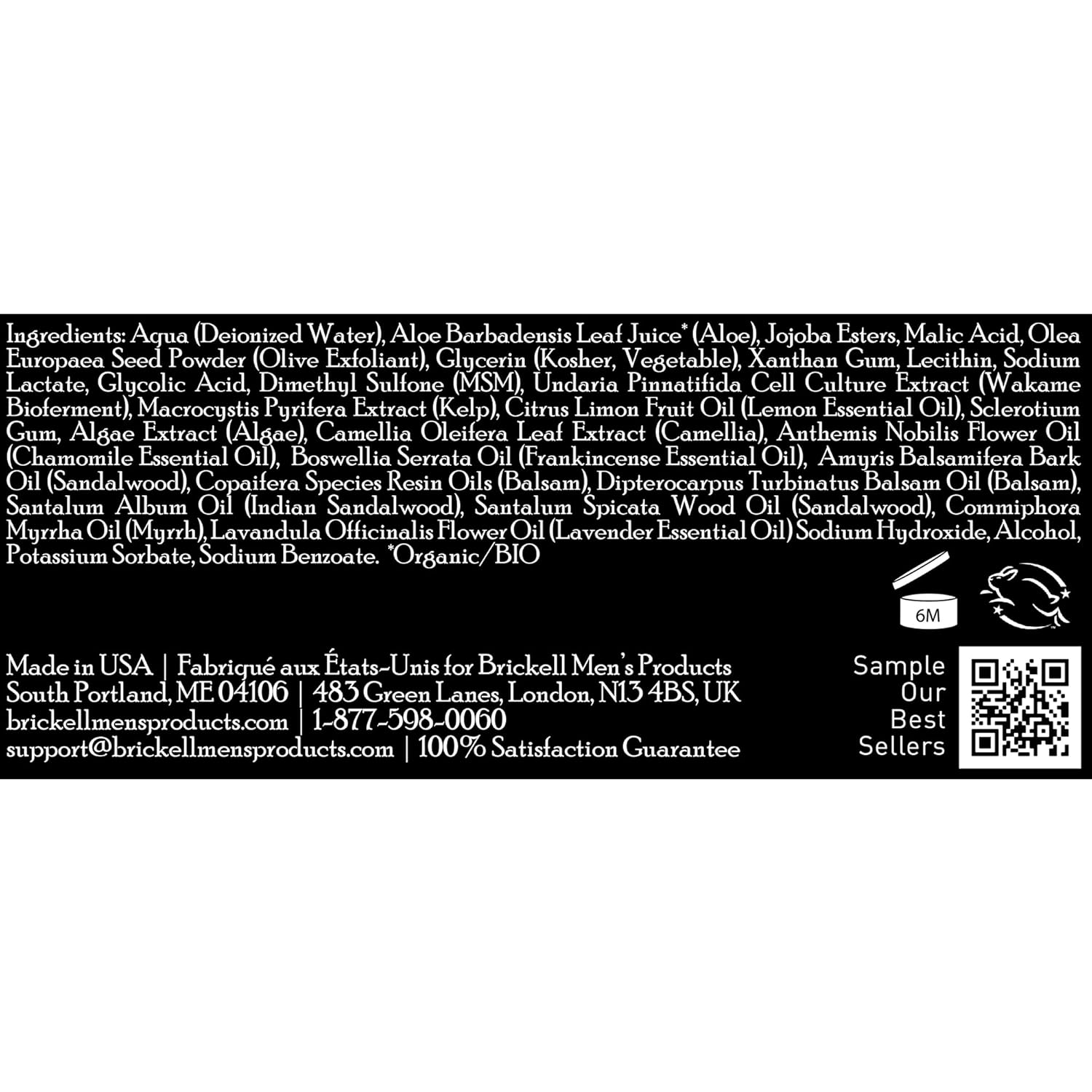 Brickel Men' Smoot Finis Glycoli Aci Pee Fo Men Natura an Organic Anti-Agin Pee fo Wrinkles Ounce Scented