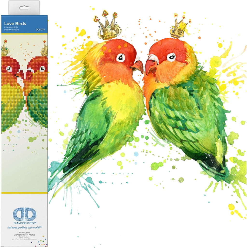 DIAMON DOT Lov Bird Diamon Paintin Kit fo Adult Diamon Ar Kit Relaxin Creativ Craf Ki wit Dot Gem 12x12