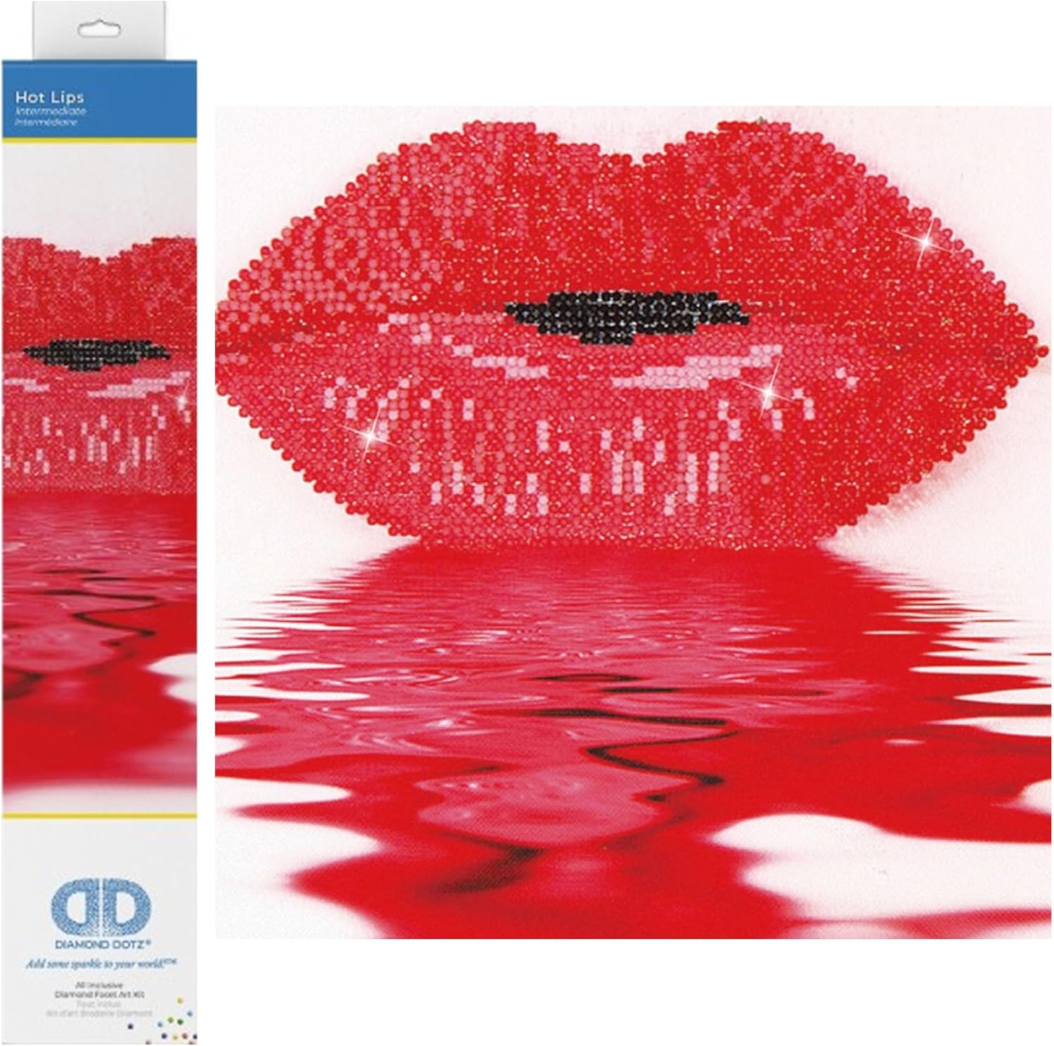 DIAMON DOT Ho Lip Diamon Paintin Kit fo Adult Diamon Ar Kit Relaxin Creativ Craf Ki wit Dot Gem 11.8inchx11.8inch