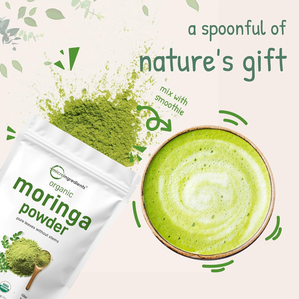 Micr Ingredient Organi Moring Oleifer Lea Powder Pounds Ric i Antioxidant an Immun Vitamin Grea Superfood fo Moring Tea Moring Drink Indi Grown Vegan
