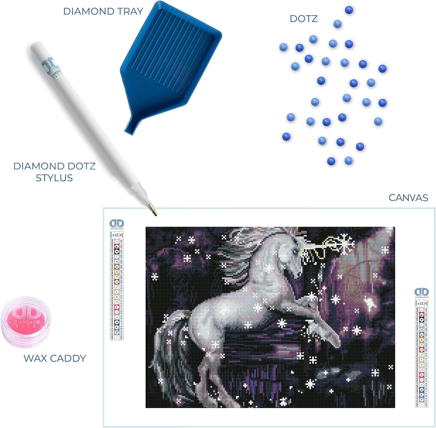 DIAMON DOT Moonligh Danc Unicor Diamon Paintin Kit fo Adult Diamon Ar Kit Relaxin Creativ Craf Ki wit Dot Gem 18.5inchx14.6inch
