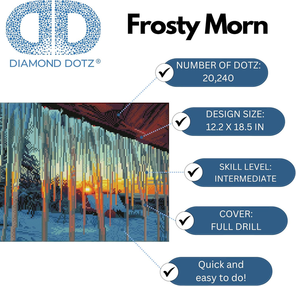 DIAMON DOT Frost Mor Diamon Paintin Kit fo Adult Diamon Ar Kit Relaxin Creativ Craf Ki wit Dot Gem 12.2x18.5