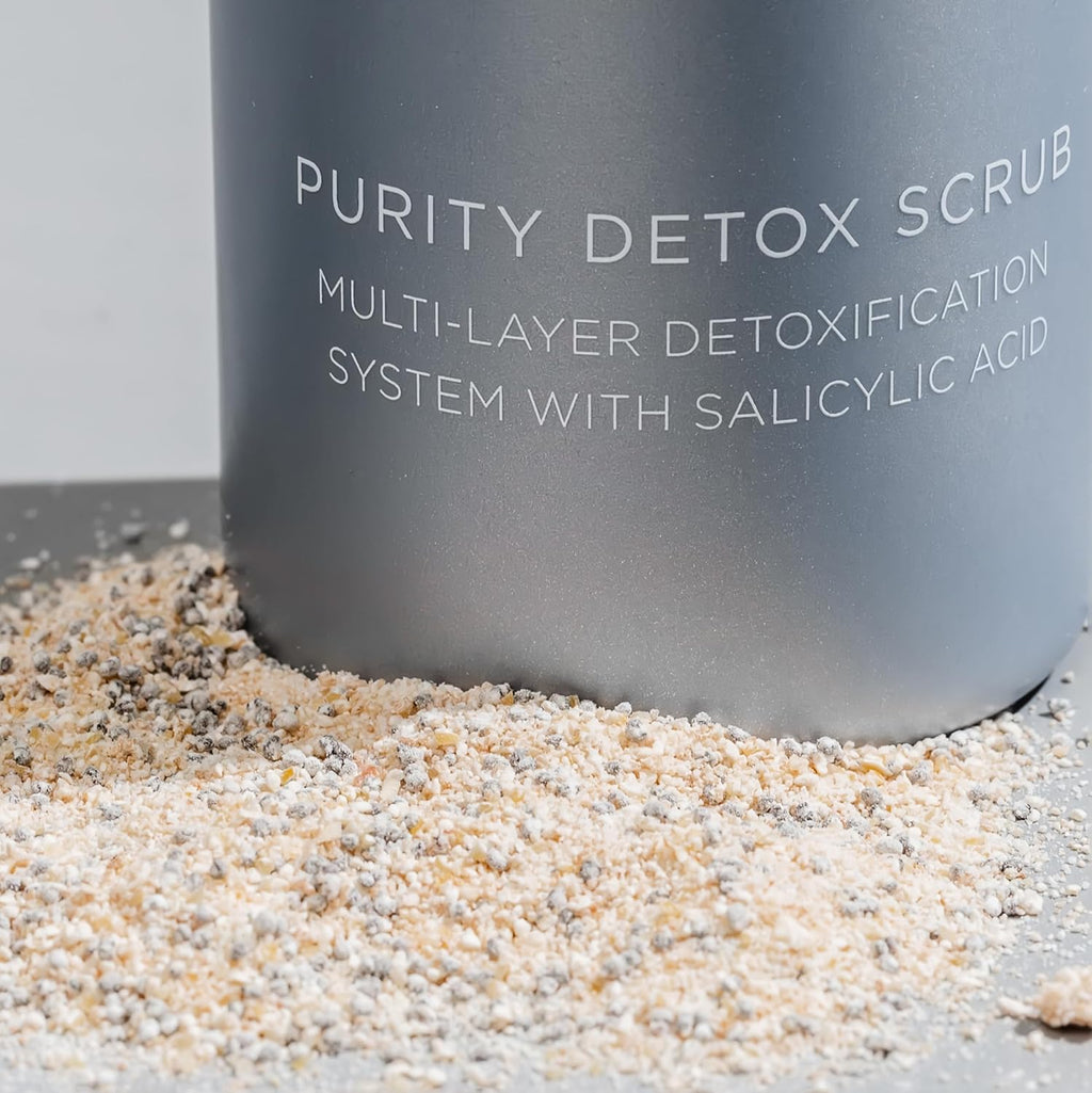 COSMEDI Purit Deto Fac Scru Gentle Multi-Laye Facia Deto Treatmen Exfoliate Cleanse Ski o Dirt Oil Impuritie Clogge Pore A P Dr Powde Scru wit Salicyli Acid