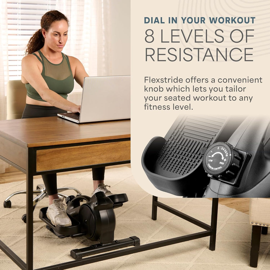 Lifepro Under Desk Elliptical Exercise Machine with or without Red Light, Seated Pedal Exerciser for Seniors Adults, Quiet Elliptical Machine for Home or Office, Portable Leg Exerciser While Sitting
