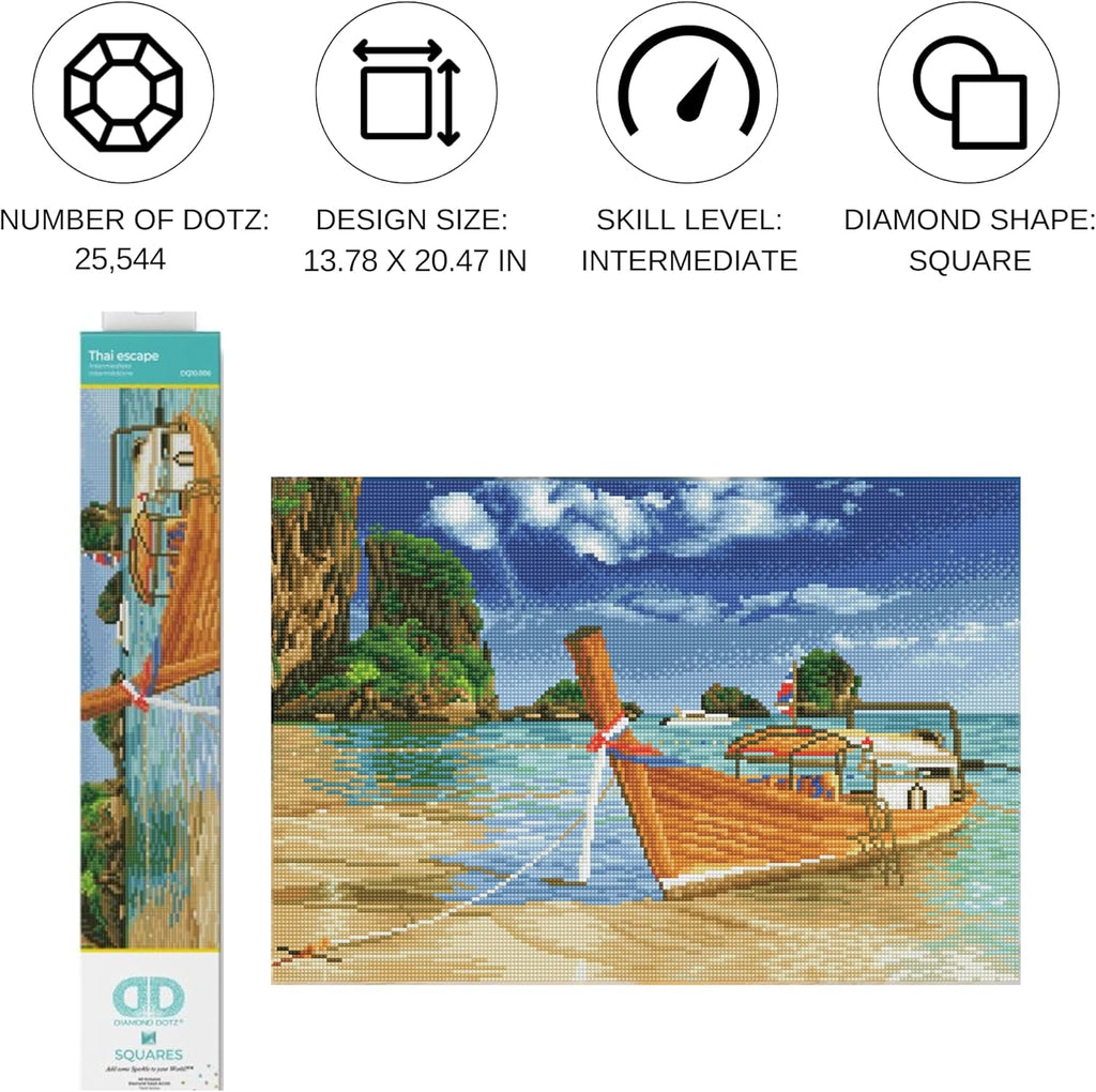 DIAMON DOT Tha Escap Landscap Diamon Paintin Kit fo Adult Diamon Ar Kit Relaxin Creativ Craf Ki wit Dot Gem 13.8inchx20.5inch