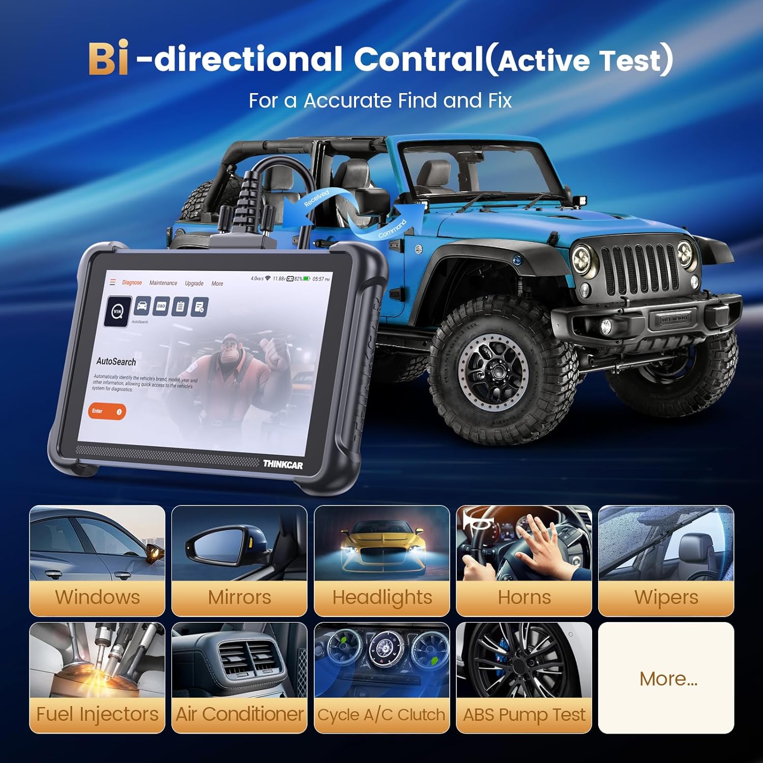 THINKCA THINKSCA 68 OBD Scanner Bidirectiona Sca Too wit Lifetim Fre Update 34 Reset 3000 Activ Test EC Coding PMI Al Syste Diagnosti Scanne fo Cars CANF DOIP FC SGW