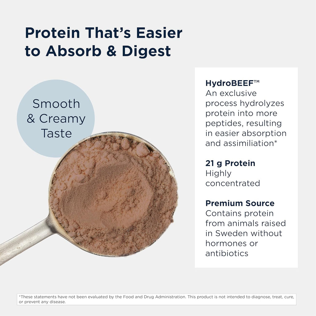 Designs for Health Bone Broth Protein Powder ¨C 21g Grass-Fed, Collagen-Rich Beef Protein Isolate - Chocolate, Paleo, Non-GMO, Dairy-Free (30 Servings / 810g)