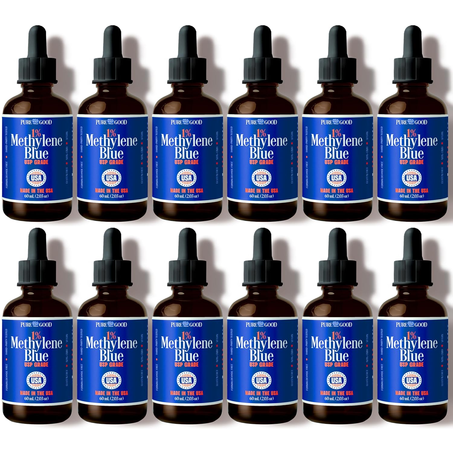 Methylen Blu 1 Solutio (1 Pack 2o US Pharmaceutica Grad Drops 99.99 Pure Third-Part Teste fo Purity Mad i USA